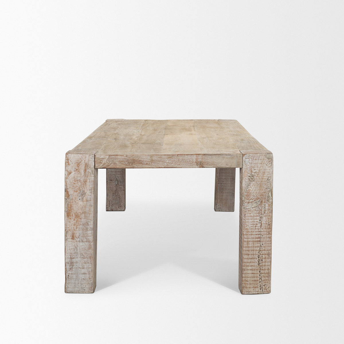 McArthur 94"L x 42.5"W Dining Table | White Wash Wood | Seats 8-Dining Tables-DECOROLALA