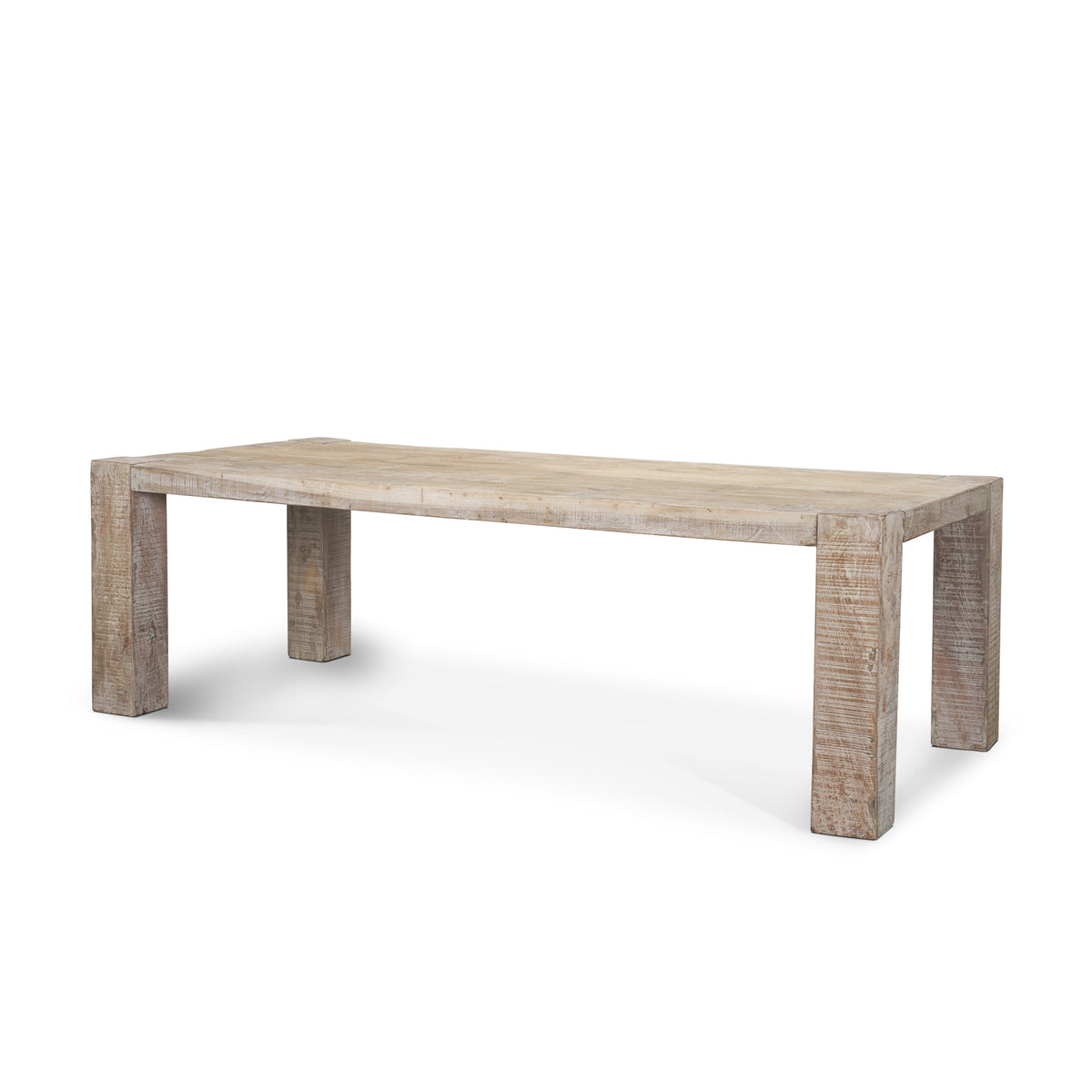 McArthur Dining Table - White Wash Reclaimed Wood-Dining Tables-DECOROLALA