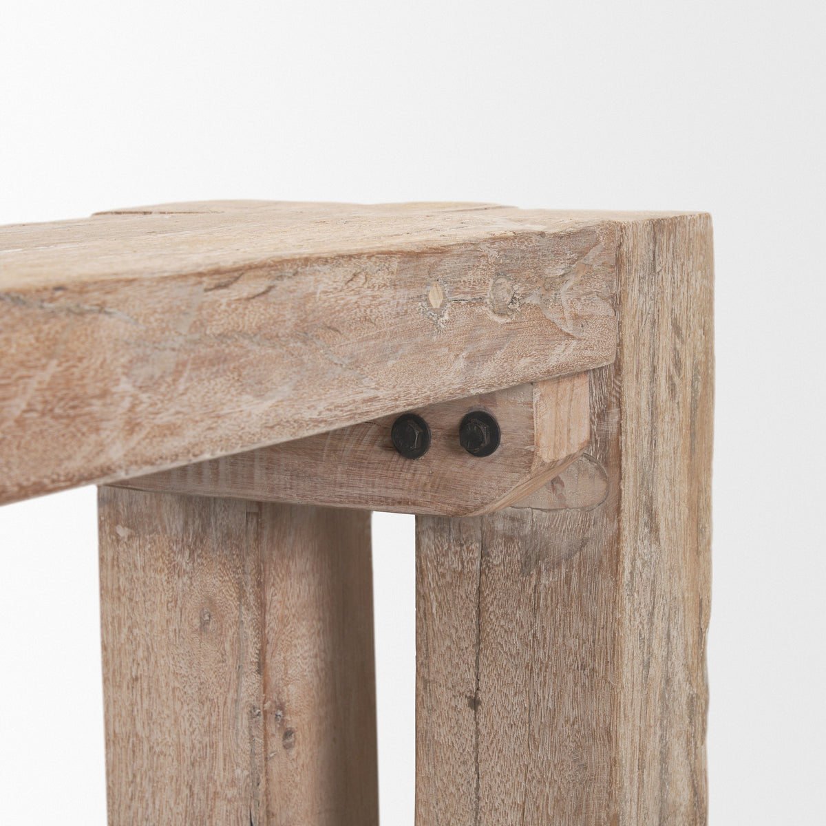McArthur Whitewash Reclaimed Wood Bench-Benches-DECOROLALA