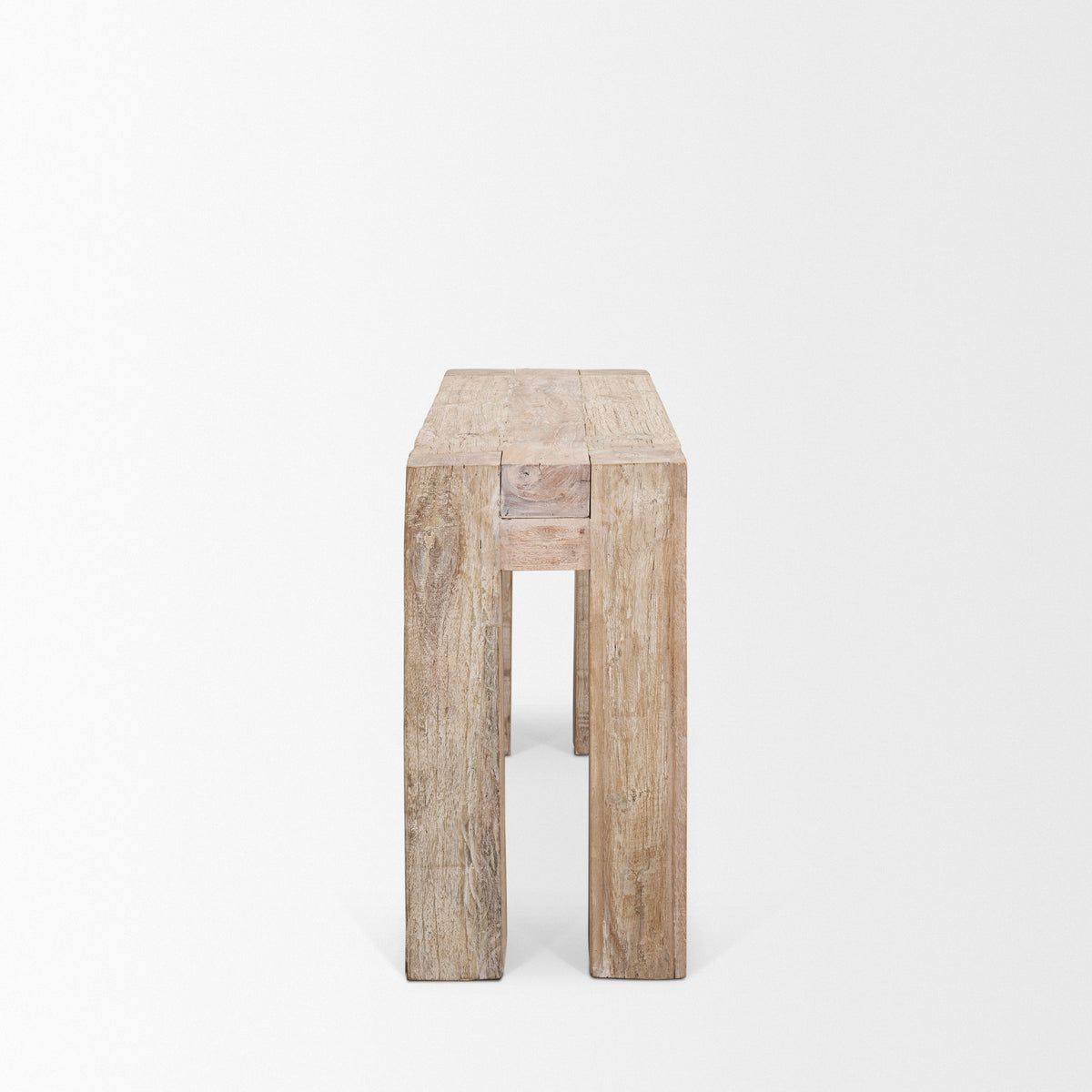 McArthur Whitewash Reclaimed Wood Console Table-Console Tables-DECOROLALA