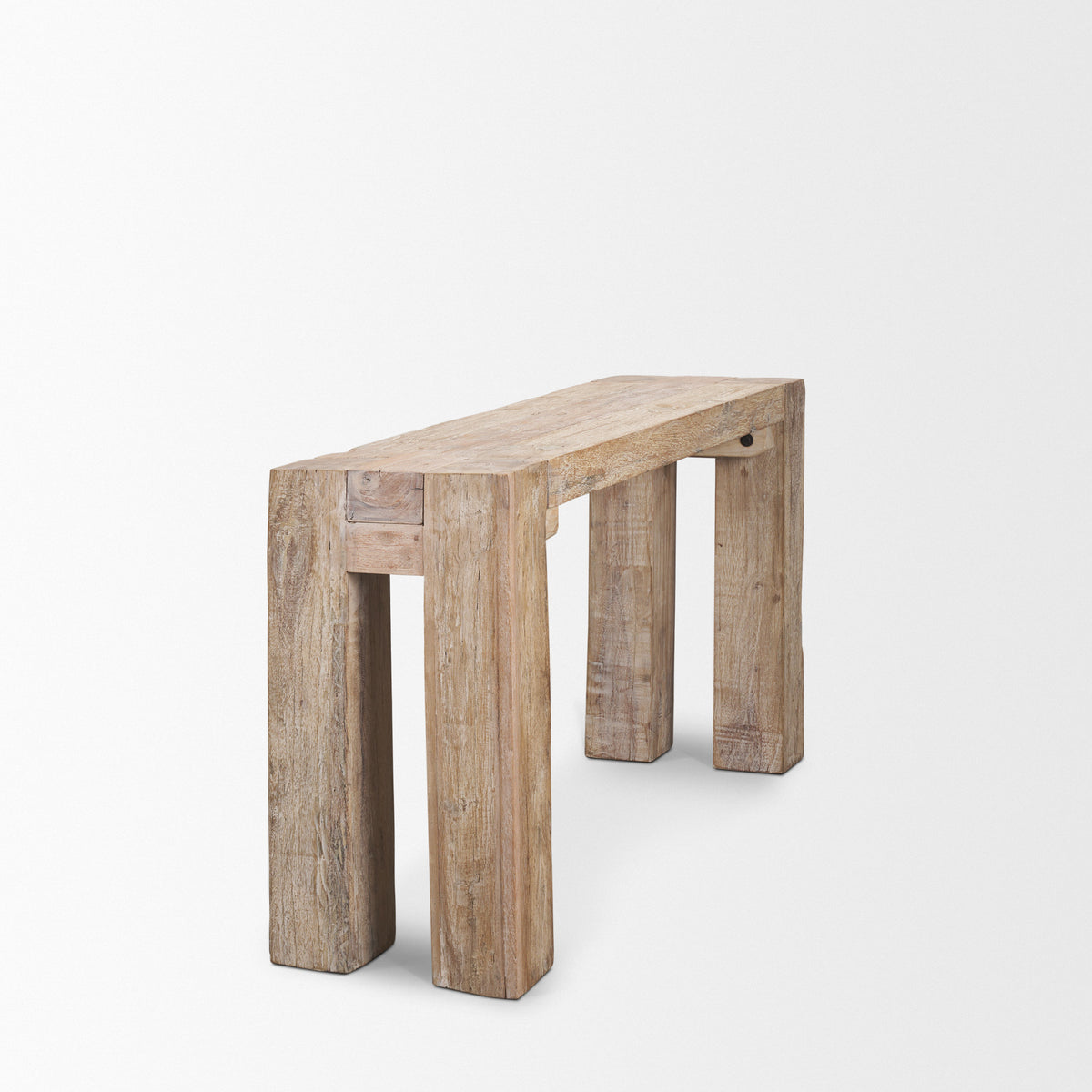McArthur Whitewash Reclaimed Wood Console Table-Console Tables-DECOROLALA