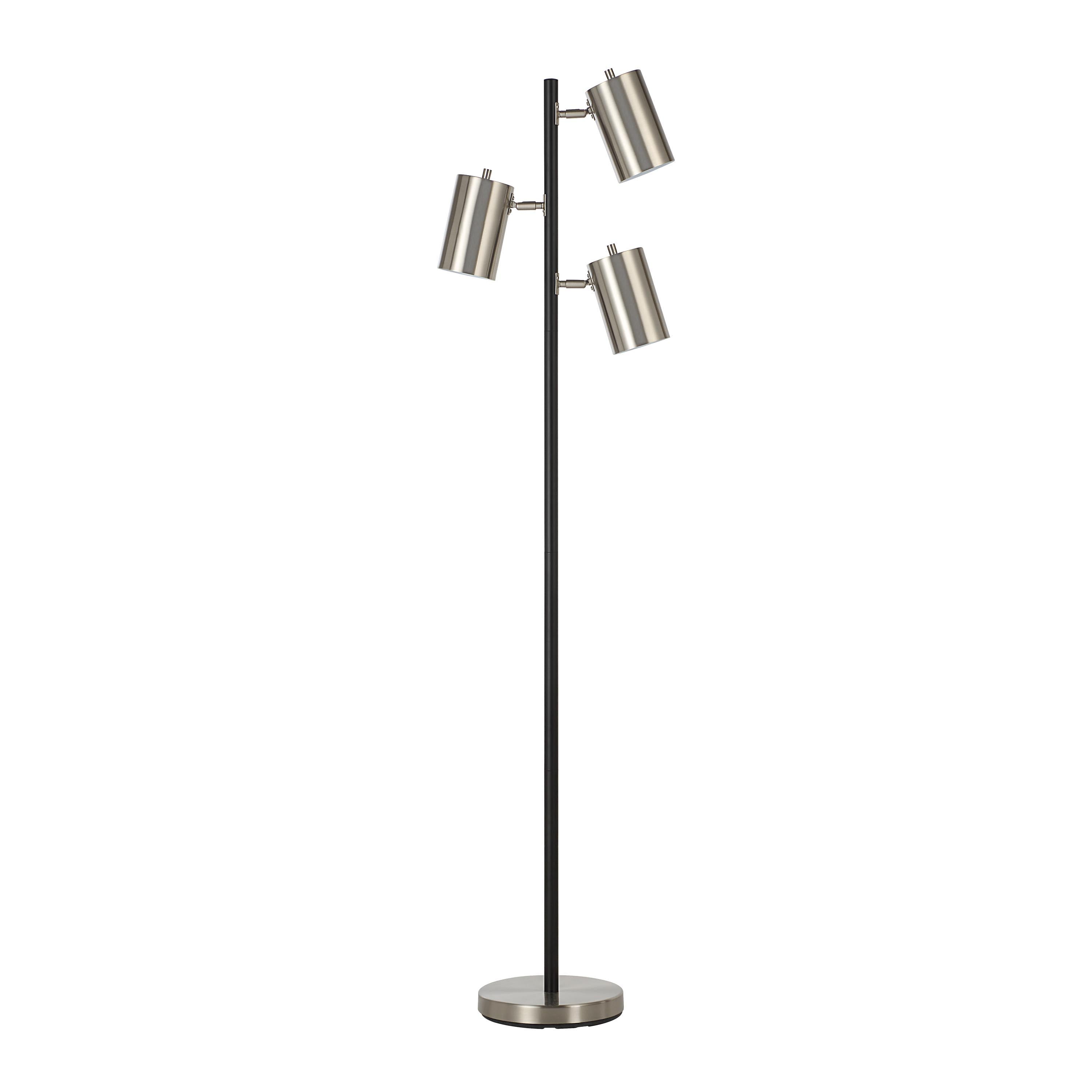 Meandros 63.5" Floor Lamp, 3-Light, Grey-Floor Lamp-DECOROLALA