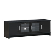 Media Entertainment TV Stand for TVs up to 70 Inch with Adjustable Shelf-Black-Entertainment Centers & TV Stands-DECOROLALA