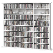 Media Storage Cabinet 49.7" White-DECOROLALA