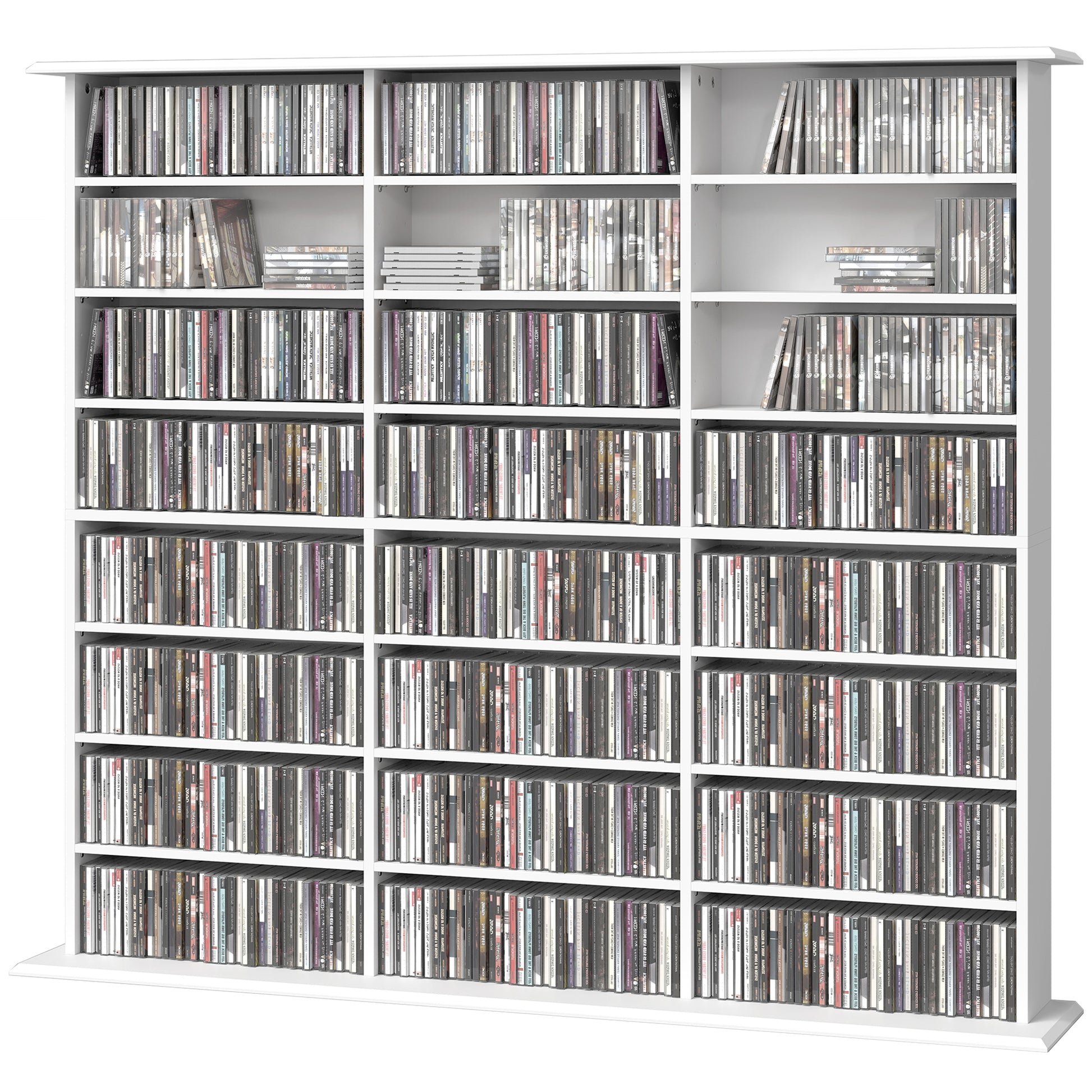 Media Storage Cabinet 49.7" White-DECOROLALA