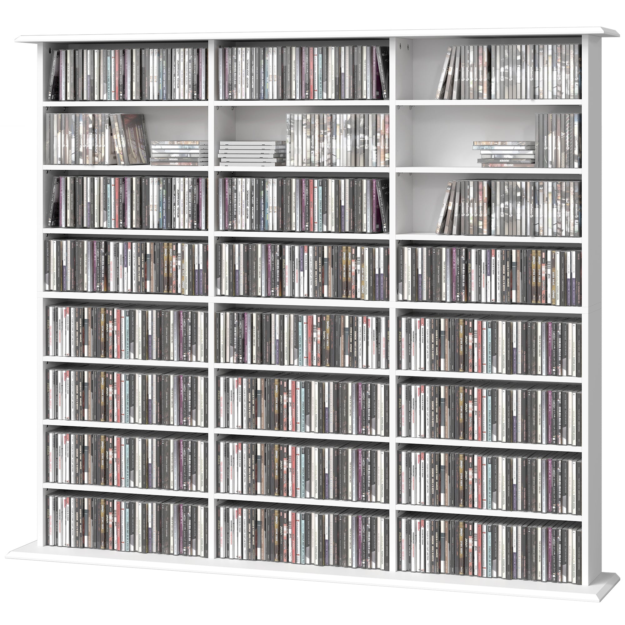 Media Storage Cabinet 49.7" White-DECOROLALA