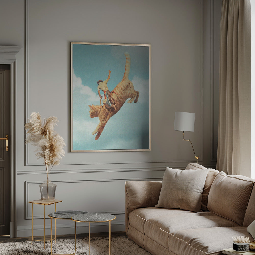 Meehaw Rodio Cat Wall Art-canvas-DECOROLALA
