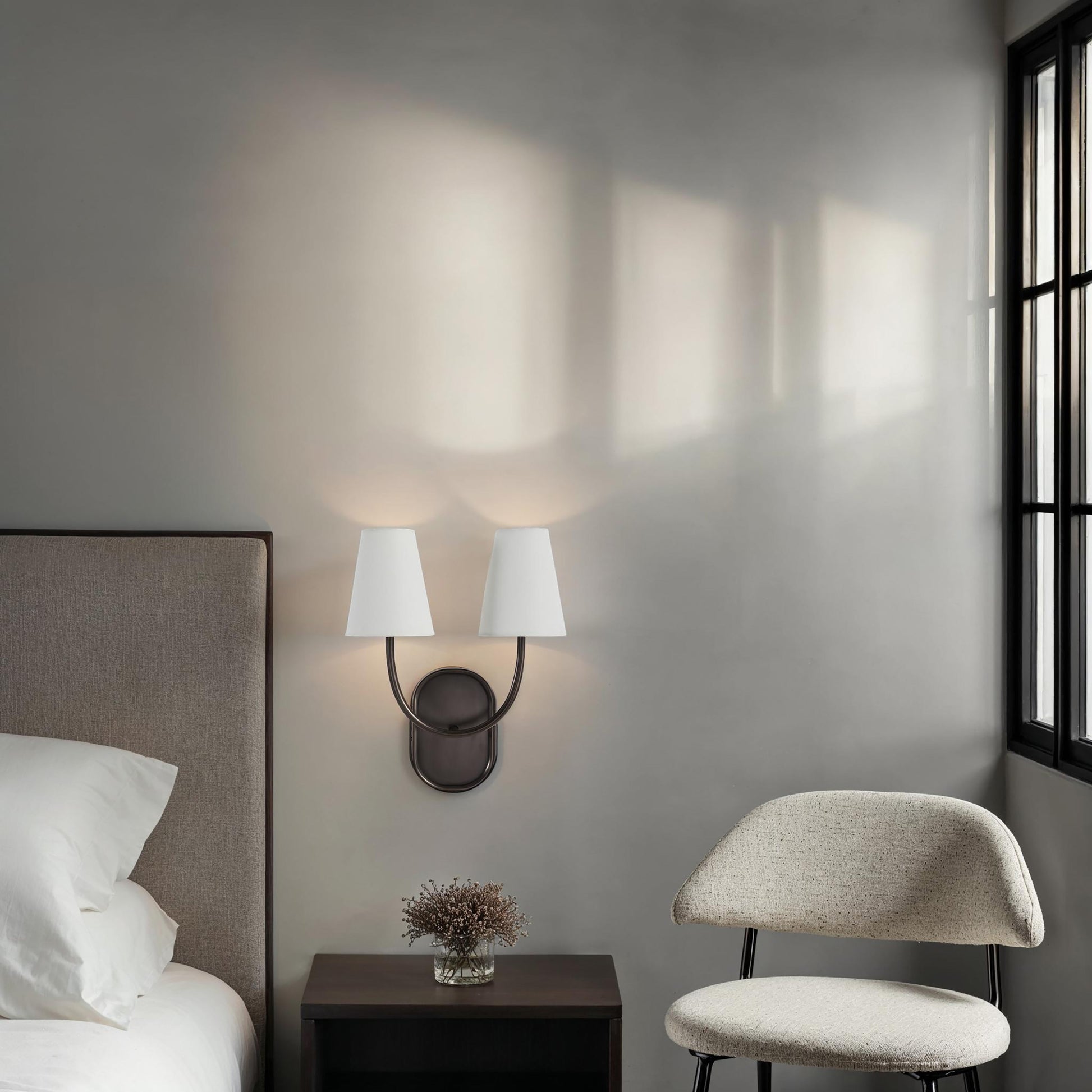 Megara 15.5" Height Wall Sconce, Brown-Wall Sconce-DECOROLALA