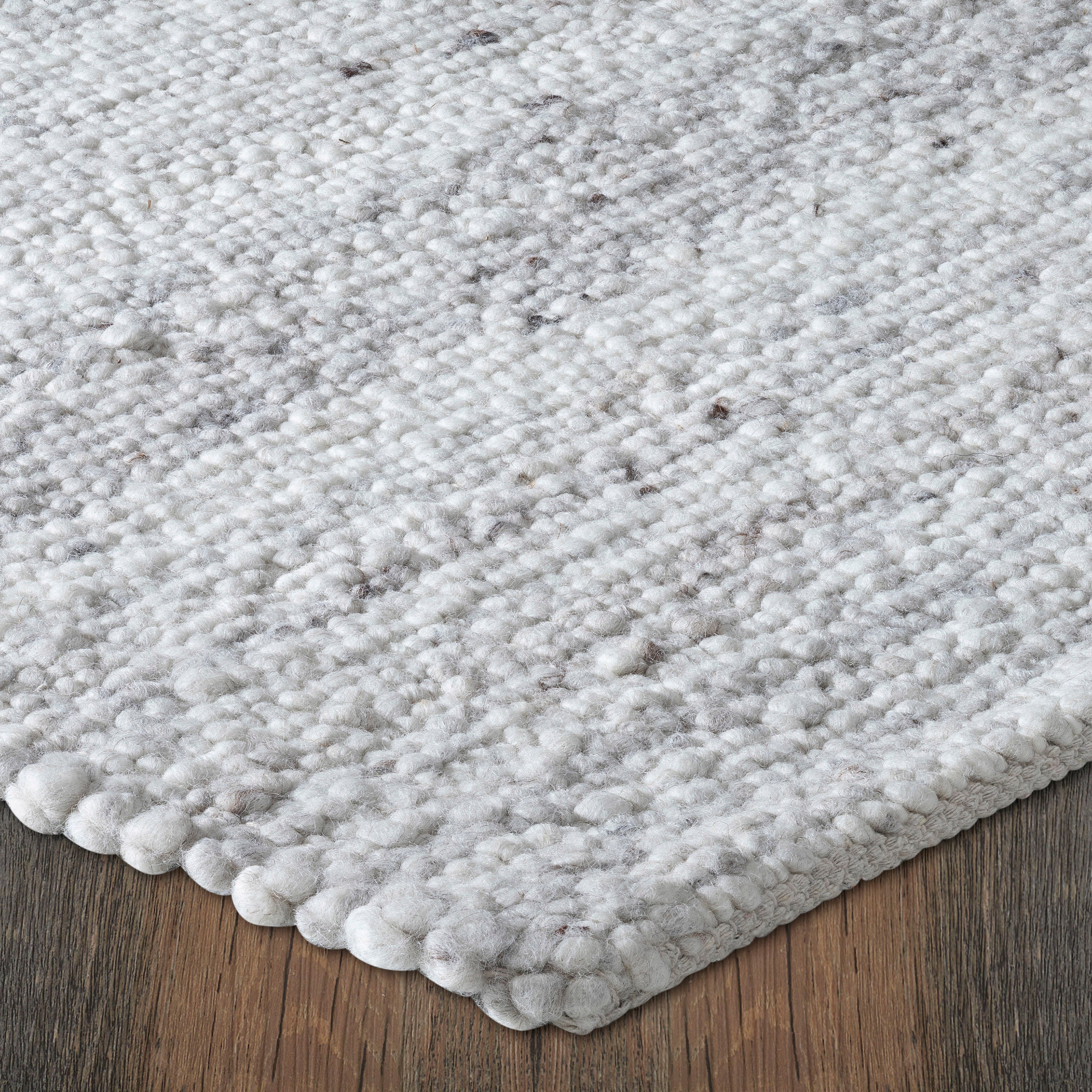 Meghan Grey Wool Area Rug-DECOROLALA