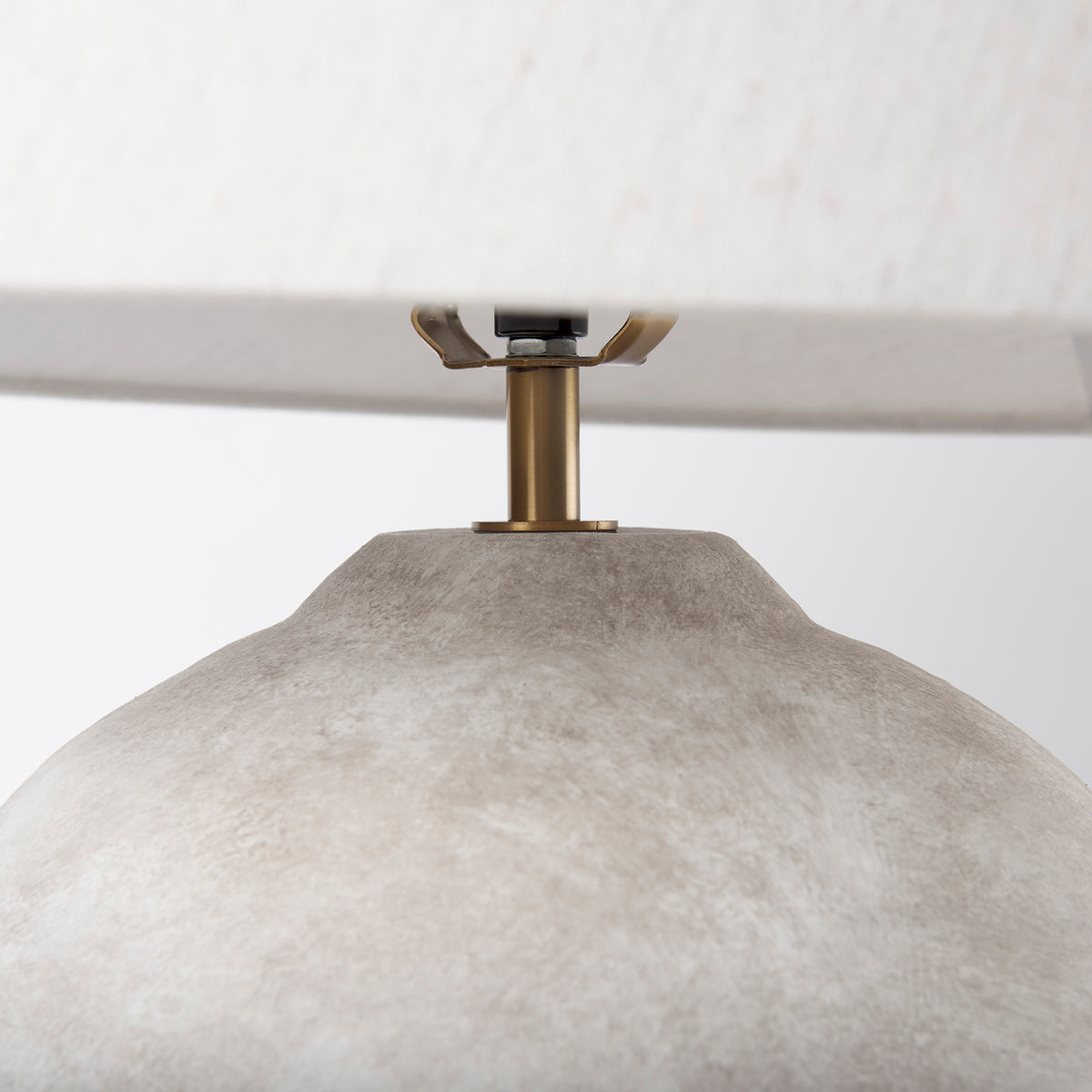 Mehdi Cream Ceramic Table Lamp-Table Lamps-DECOROLALA