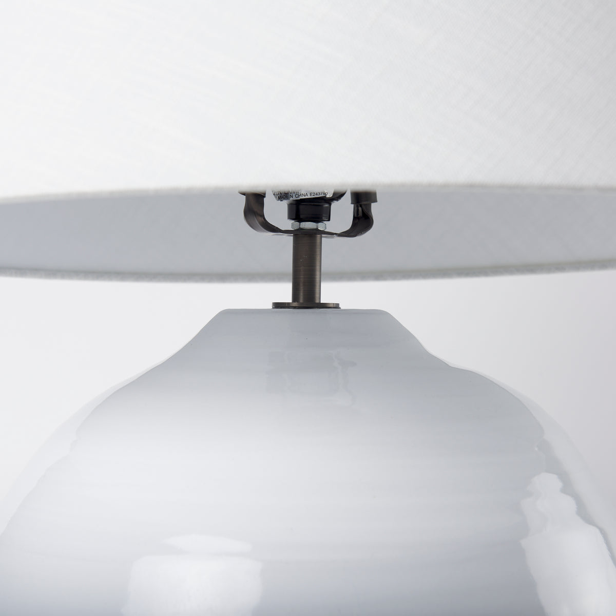 Mehdi Cream Ceramic Table Lamp-Table Lamps-DECOROLALA