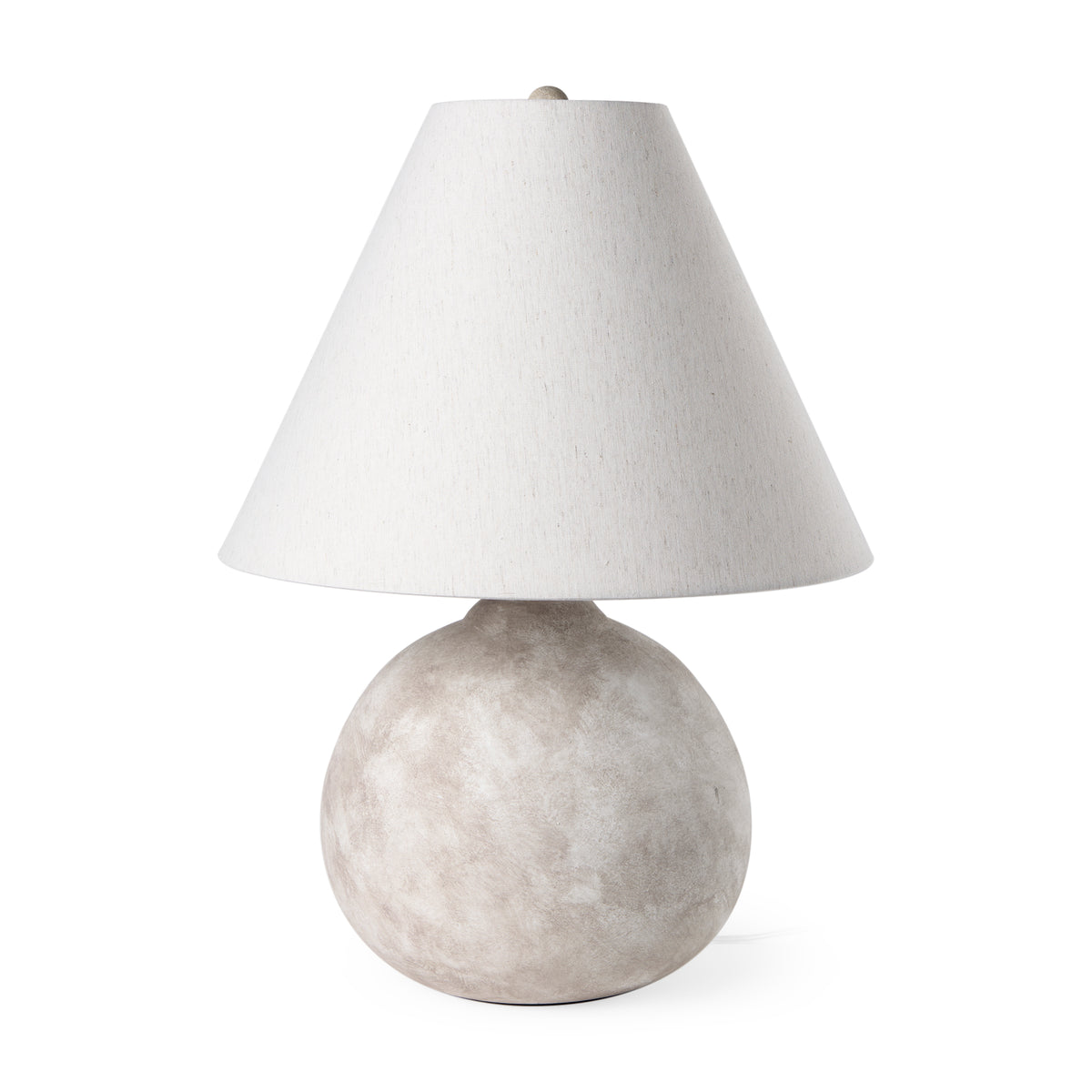 Mehdi Cream Ceramic Table Lamp-Table Lamps-DECOROLALA