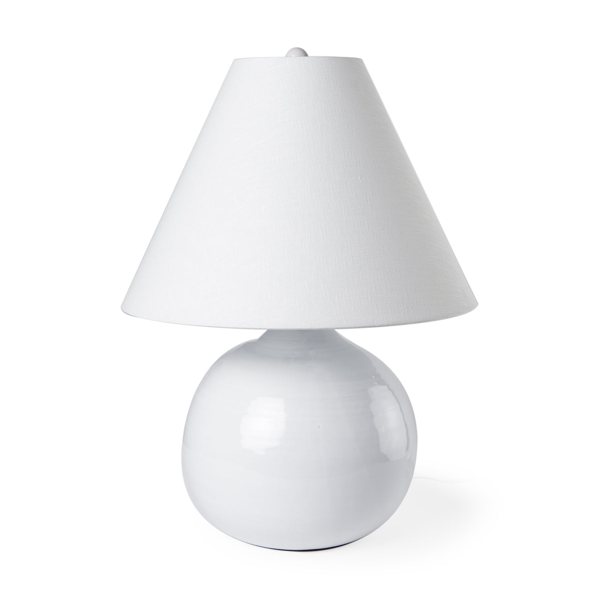 Mehdi Cream Ceramic Table Lamp-Table Lamps-DECOROLALA