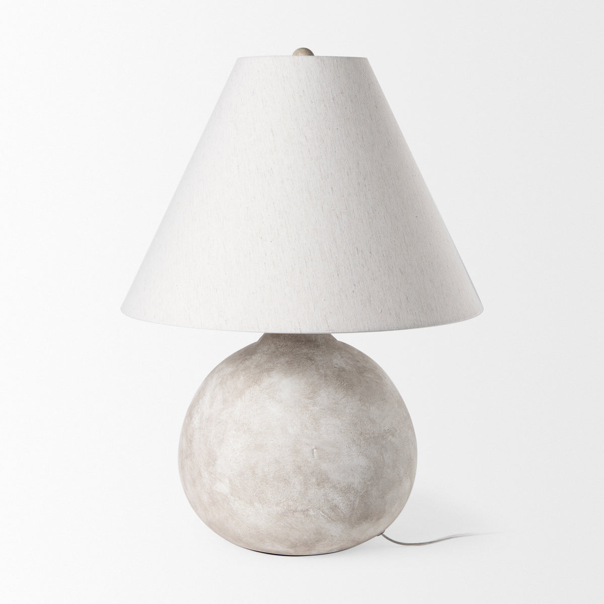 Mehdi Cream Ceramic Table Lamp-Table Lamps-DECOROLALA
