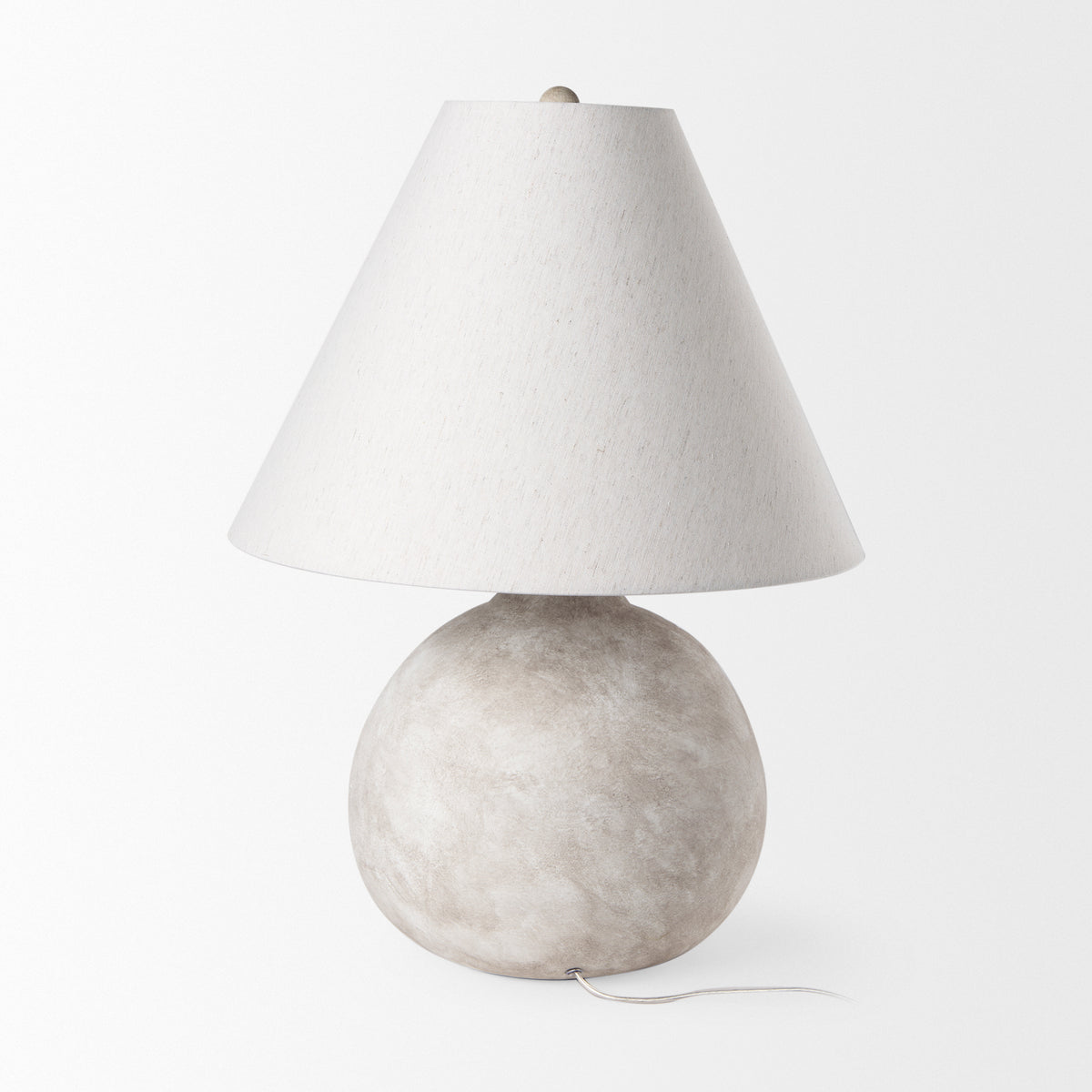 Mehdi Cream Ceramic Table Lamp-Table Lamps-DECOROLALA