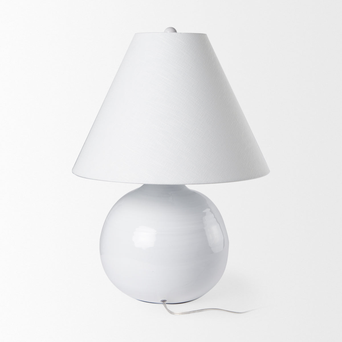 Mehdi Cream Ceramic Table Lamp-Table Lamps-DECOROLALA