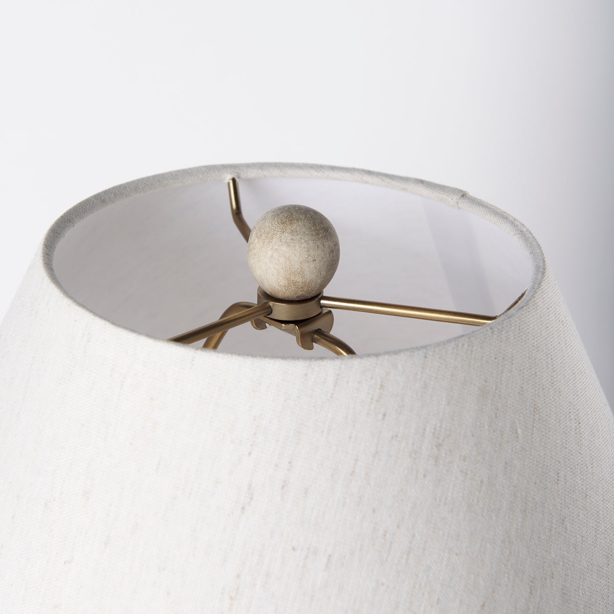 Mehdi Cream Ceramic Table Lamp-Table Lamps-DECOROLALA
