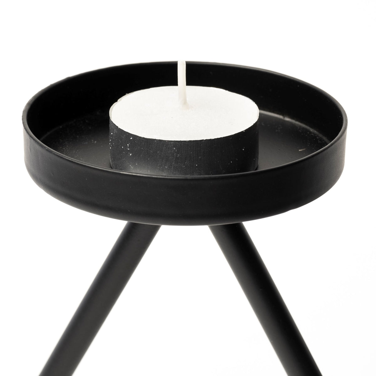 Meira Black Metal Seven Votive Table Candle Holder-Table Candle Holders-DECOROLALA
