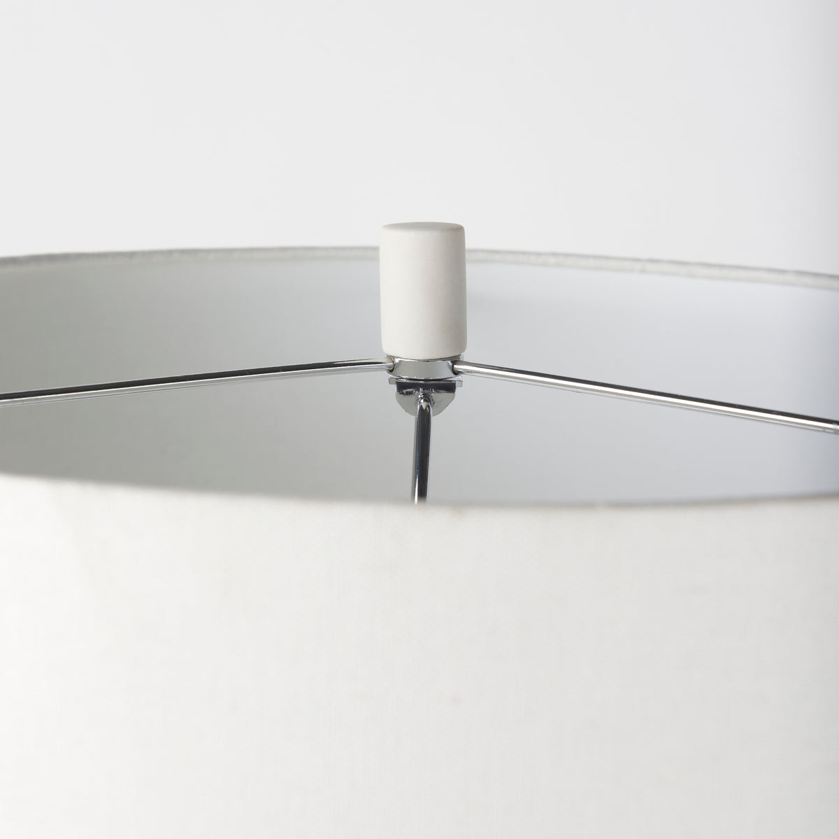 Melanie 17.0L x 17.0W x 30.5H White Shade W/White Base Table Lamp-Table Lamps-DECOROLALA