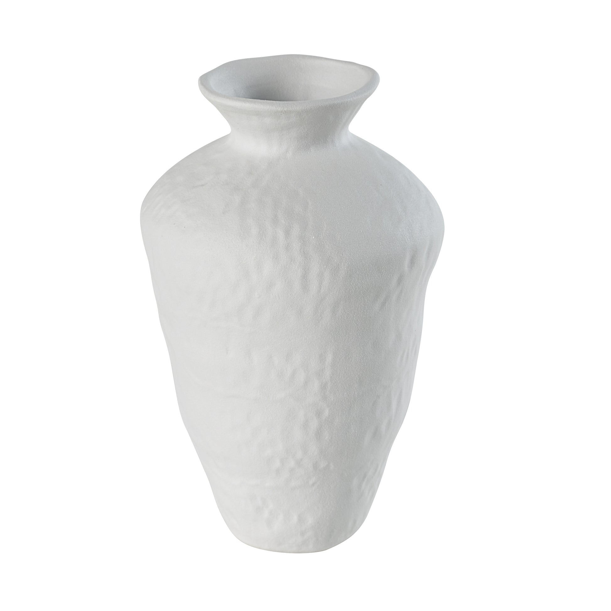 Melton Indoor Porcelain Ceramic Vase, Matte Off-White-Vase-DECOROLALA