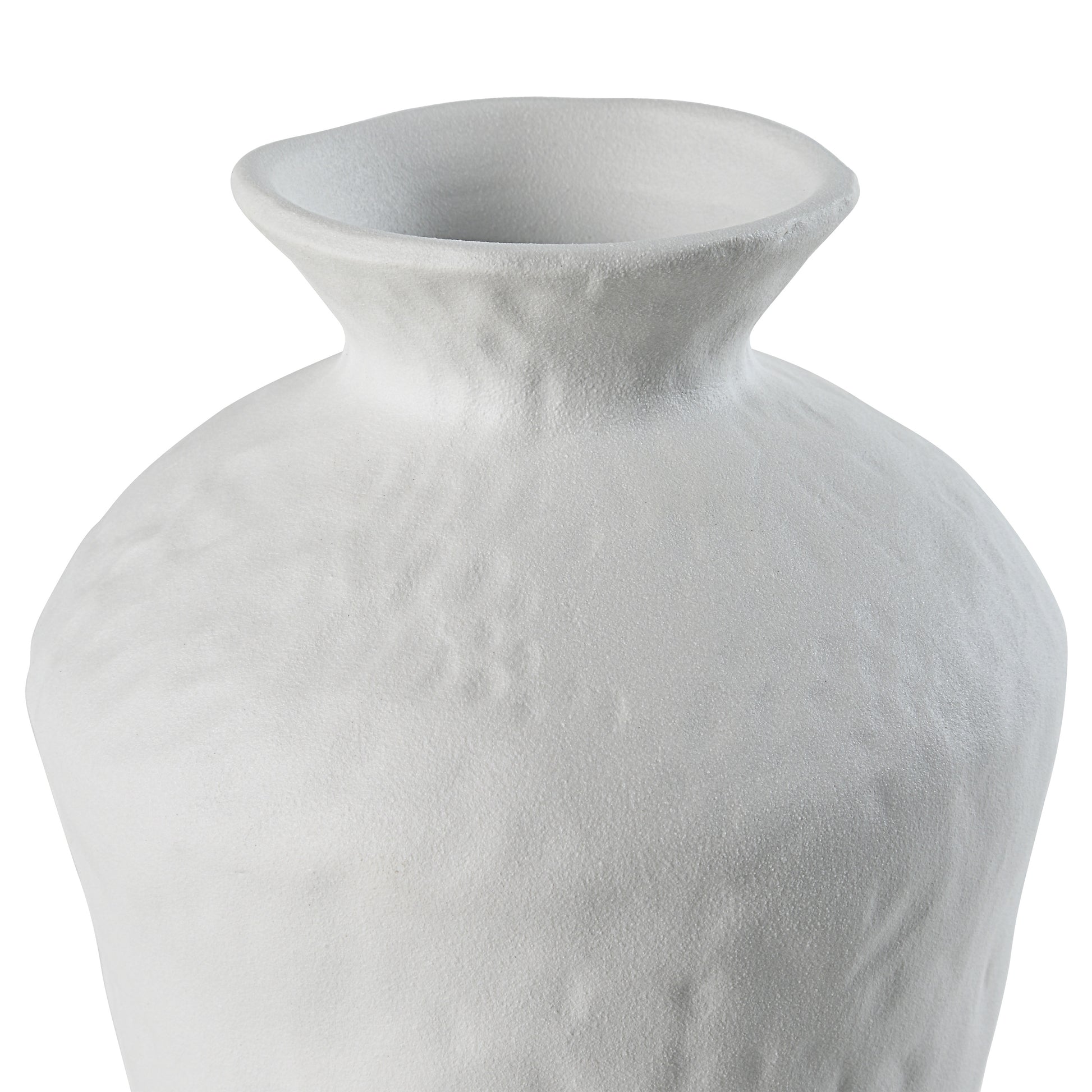 Melton Indoor Porcelain Ceramic Vase, Matte Off-White-Vase-DECOROLALA
