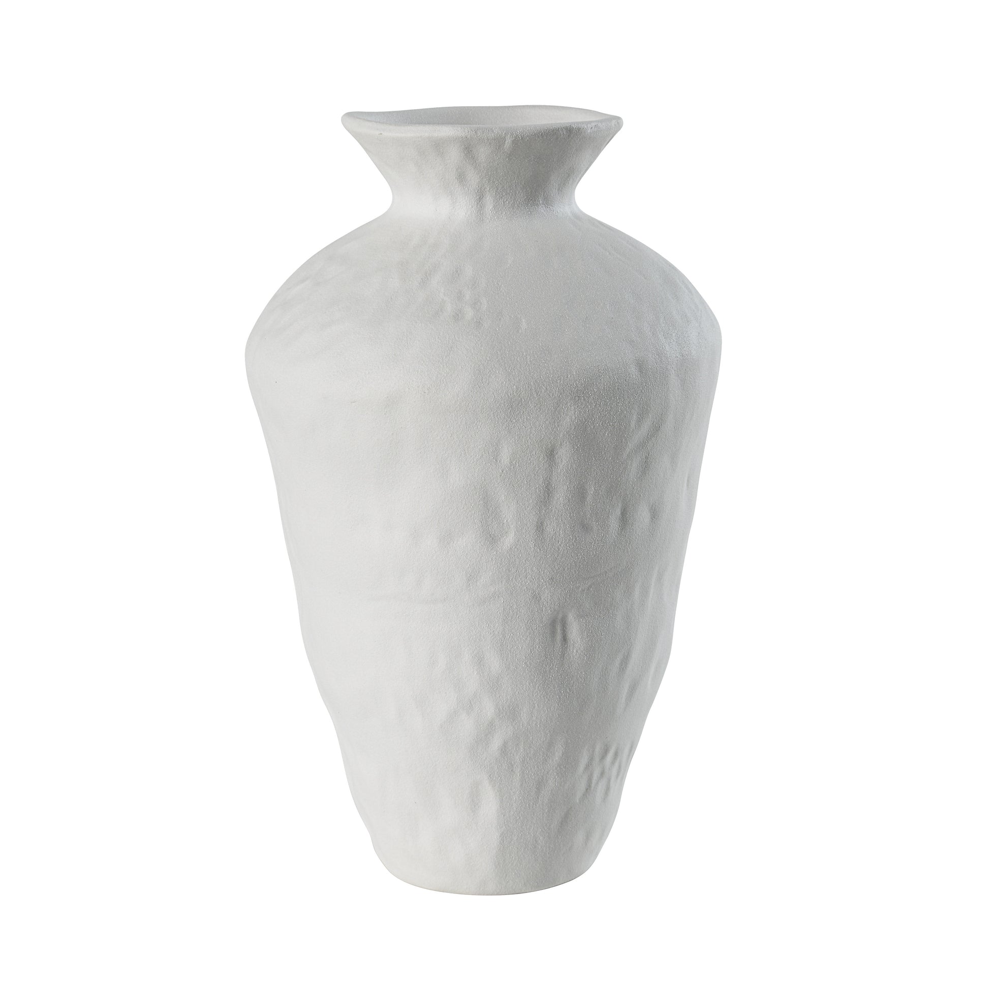 Melton Indoor Porcelain Ceramic Vase, Matte Off-White-Vase-DECOROLALA