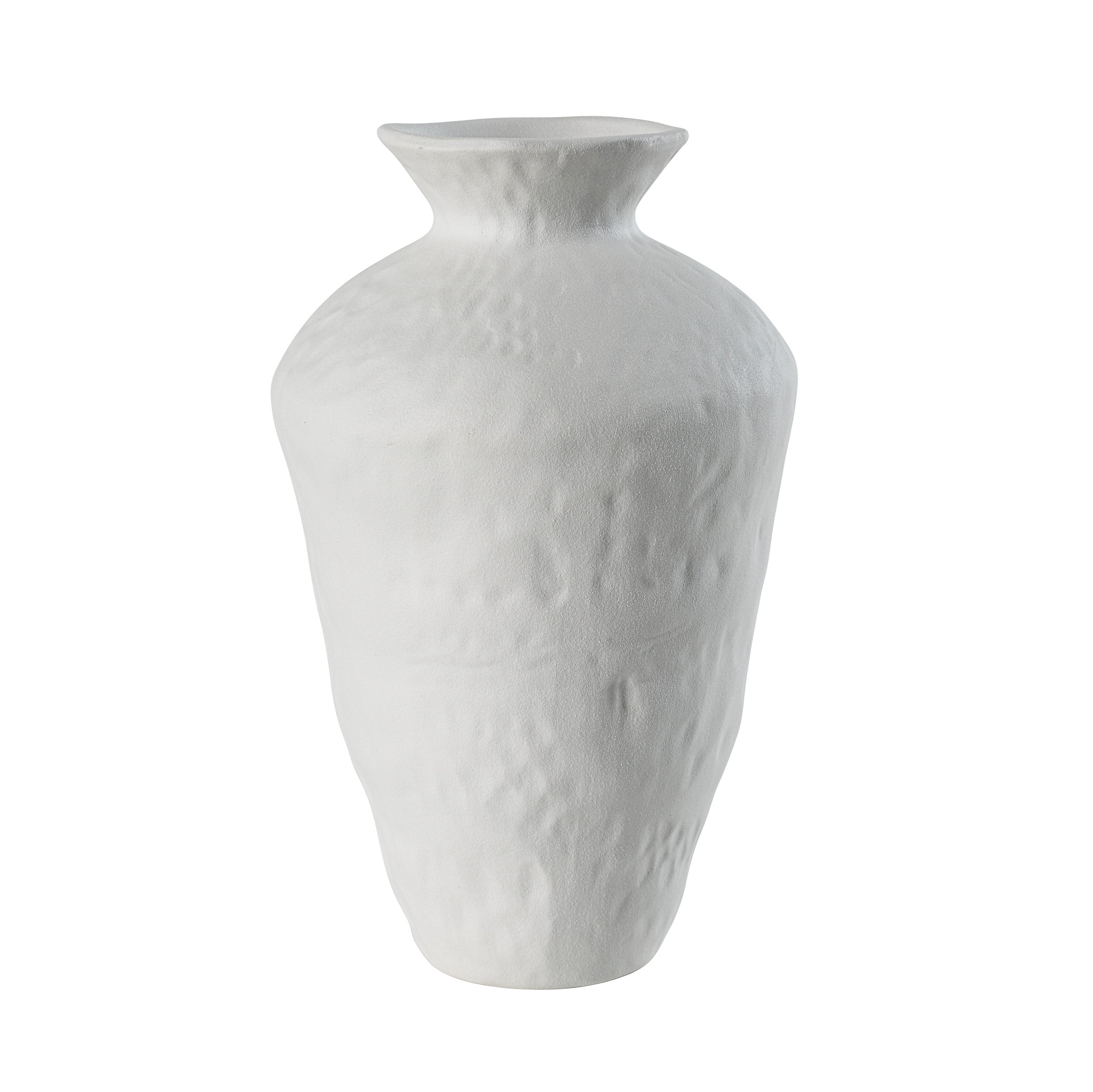 Melton Indoor Porcelain Ceramic Vase, Matte Off-White-Vase-DECOROLALA