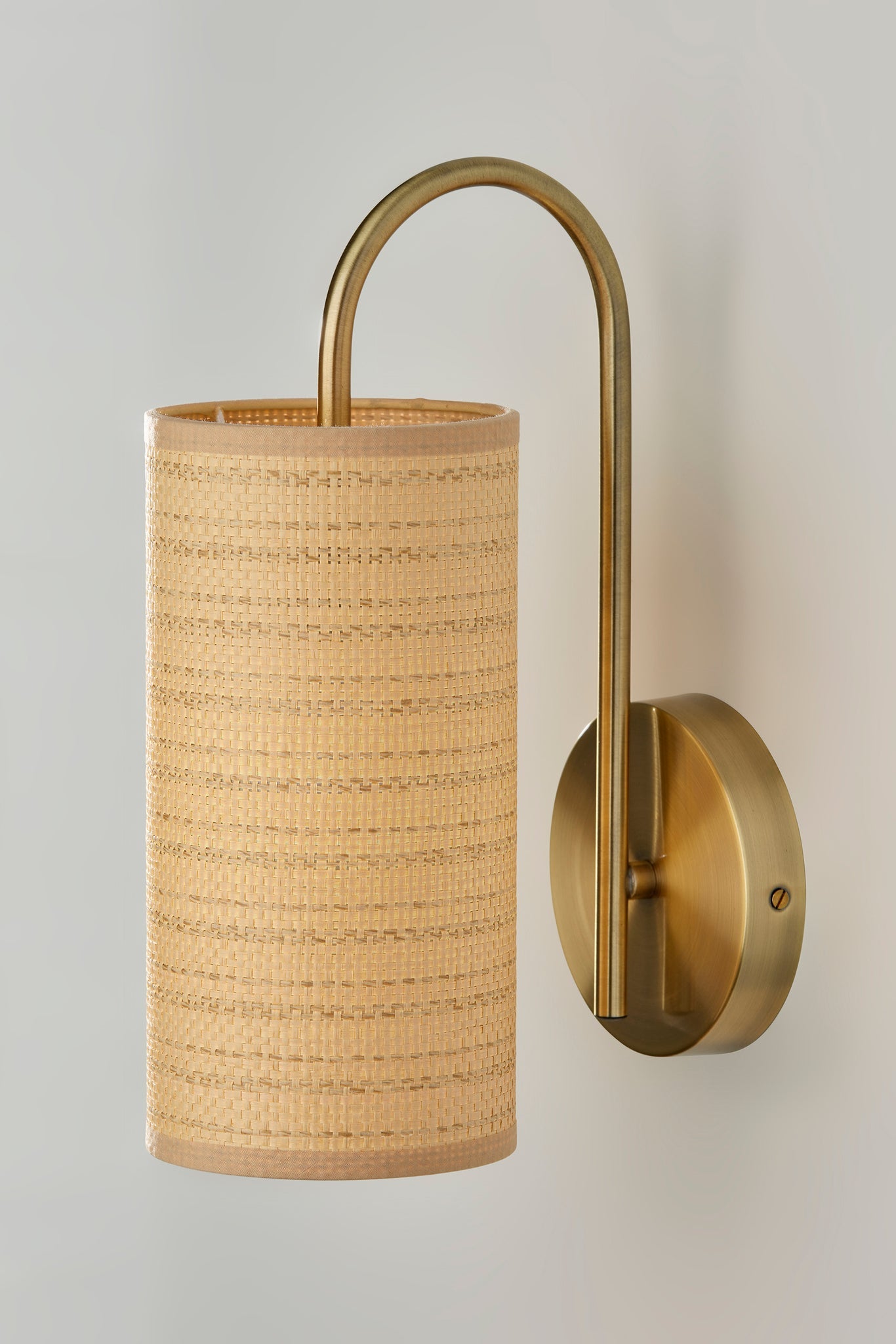 Mendoza Wall Lamp Brass Cylinder Shade-Lighting-DECOROLALA