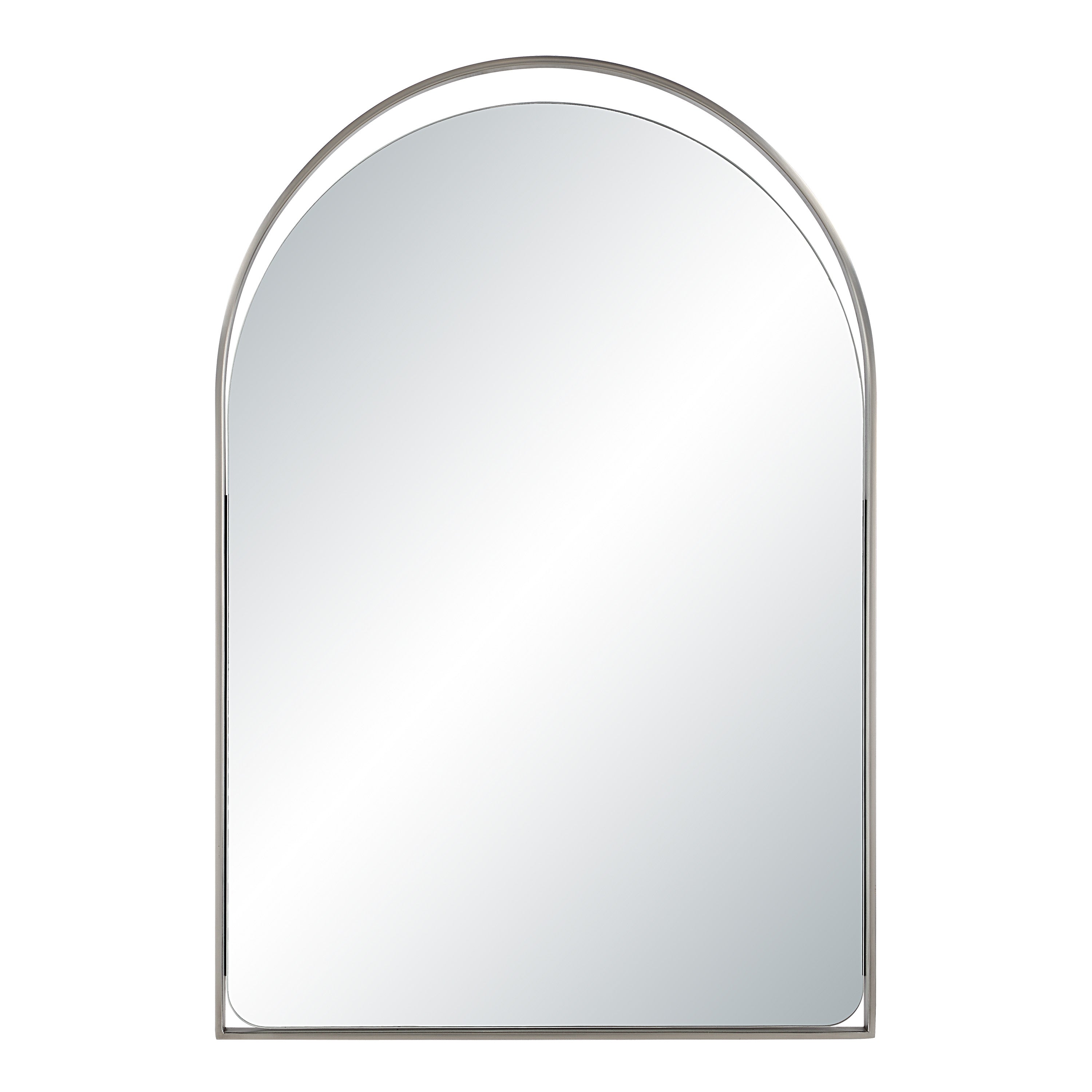 Mentha 30" H x 20" W Wall Mirror, Silver-Mirror-DECOROLALA