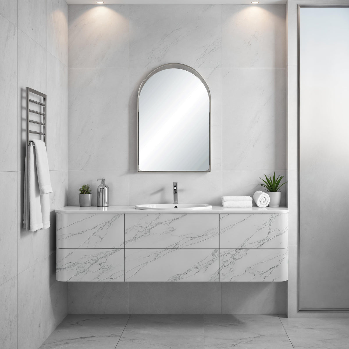 Mentha 30" H x 20" W Wall Mirror, Silver-Mirrors-DECOROLALA