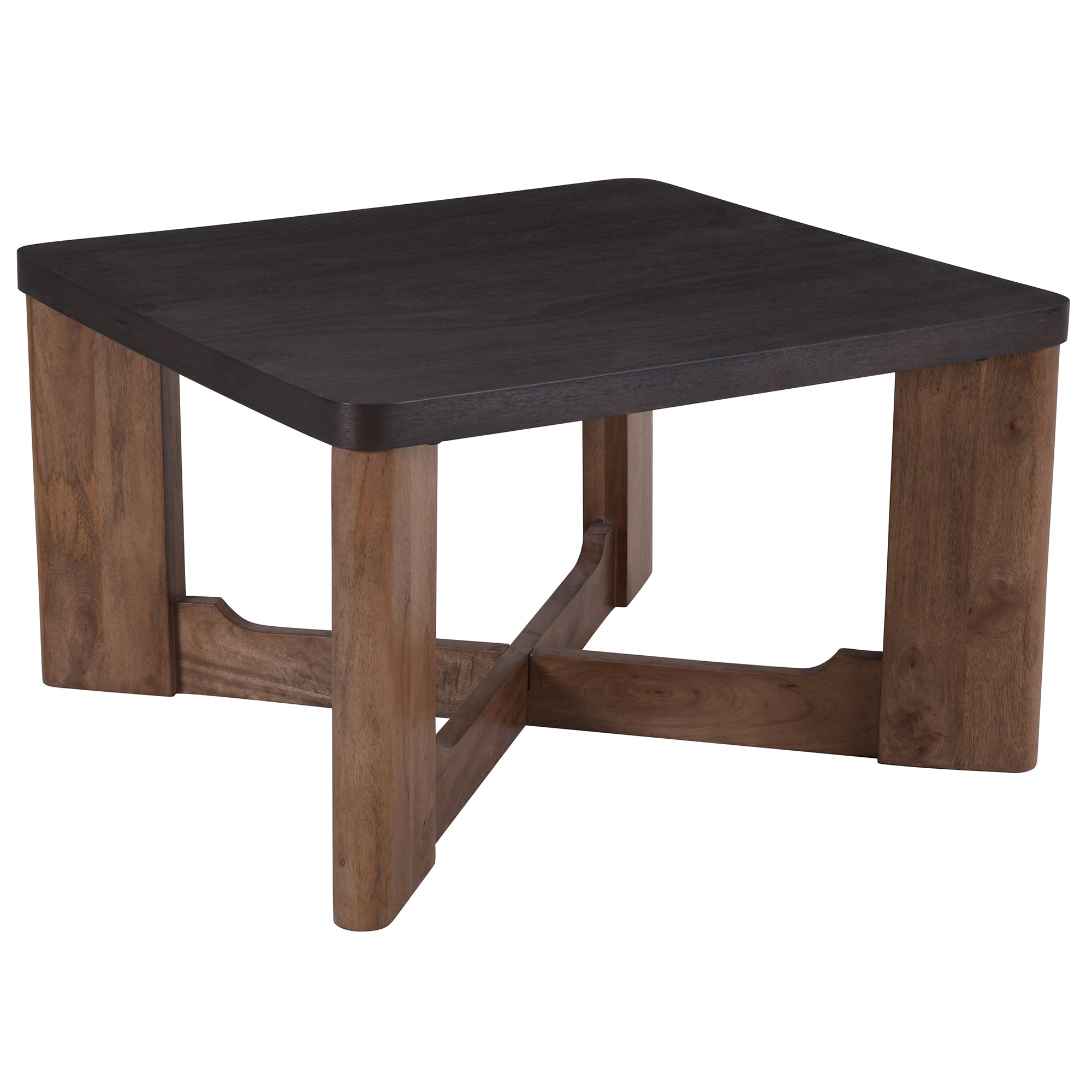 Merano Coffee Table - Mocha Walnut Mango Wood Two-Tone-DECOROLALA