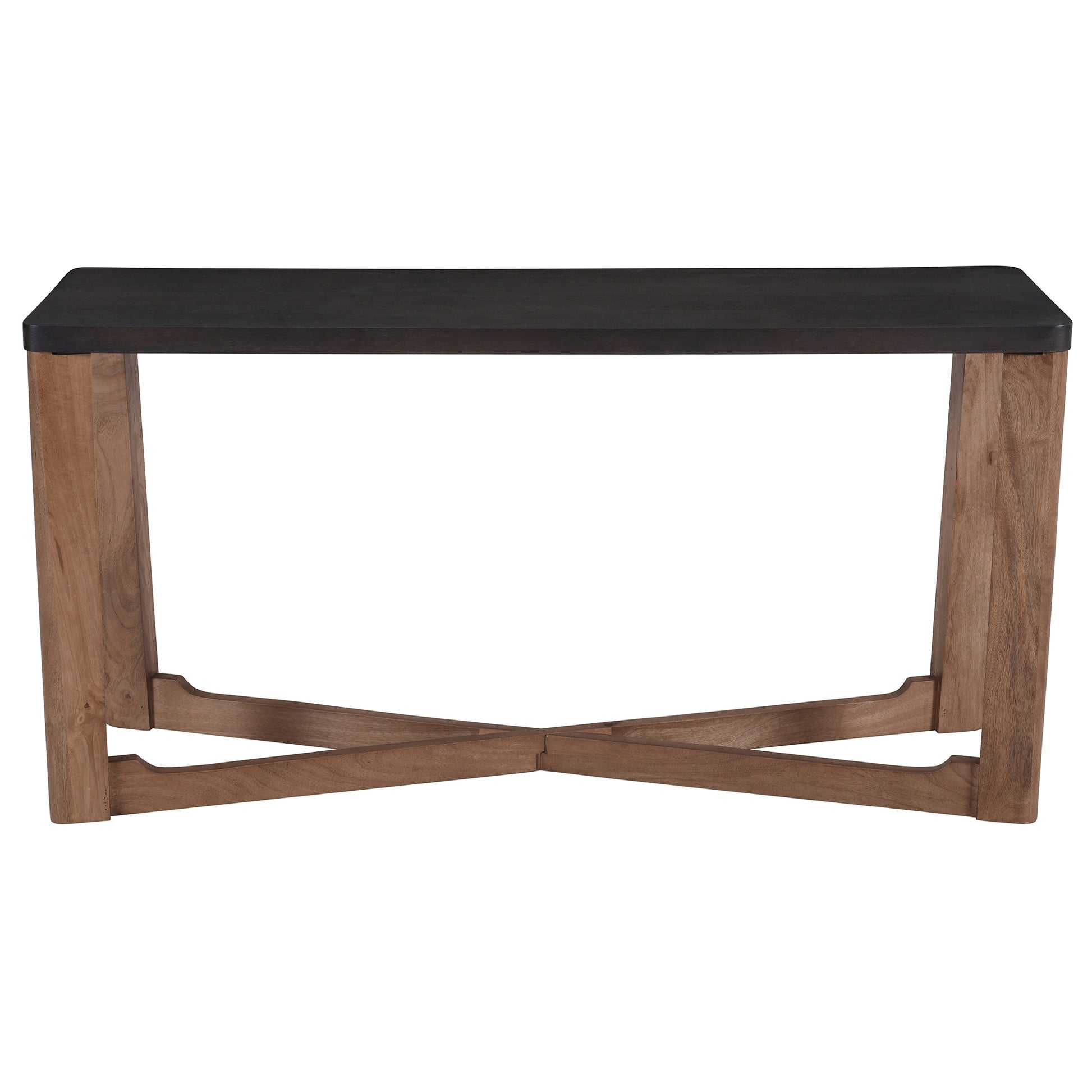 Merano Console Table - Mocha Walnut Mango Wood Two-Tone-DECOROLALA