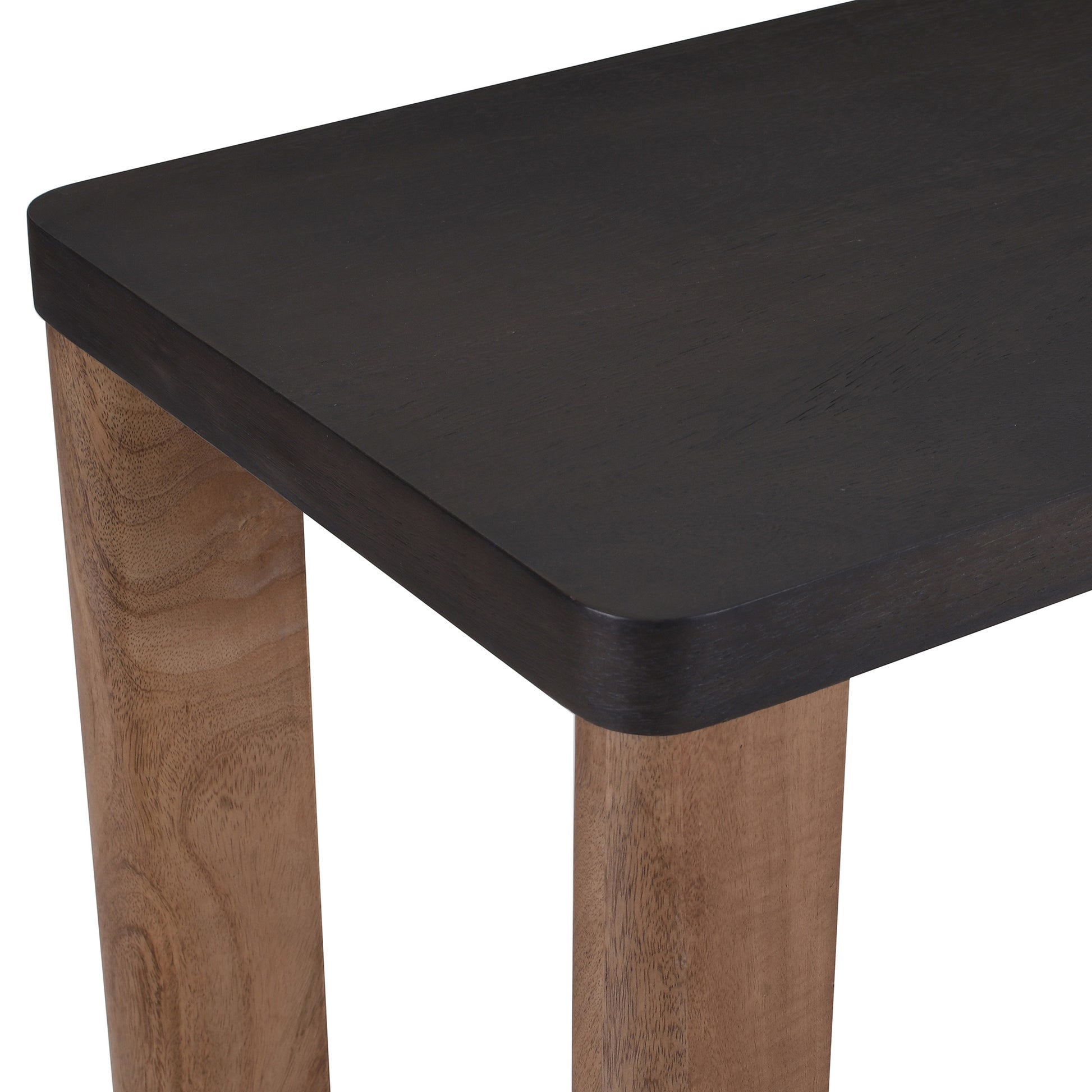 Merano Console Table - Mocha Walnut Mango Wood Two-Tone-DECOROLALA