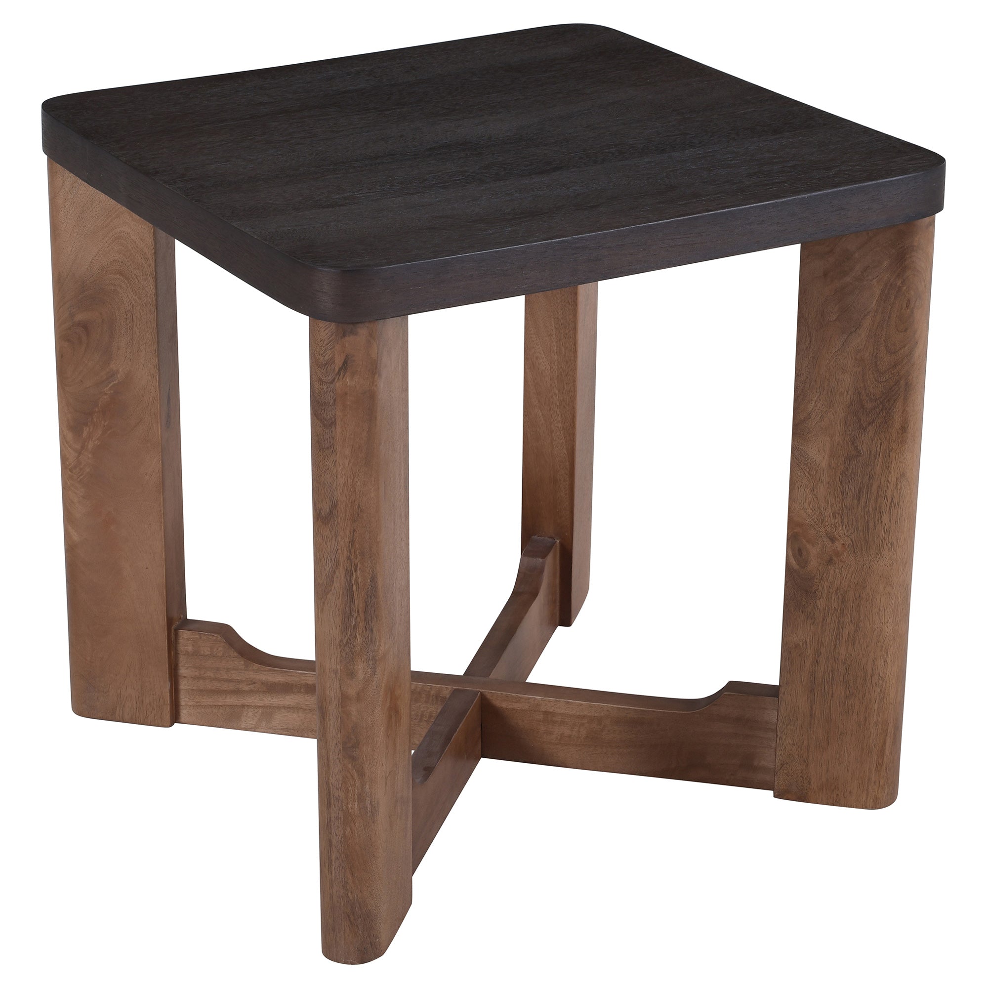 Merano Mango Wood Accent Table - Mocha Two-Toned Finish-DECOROLALA