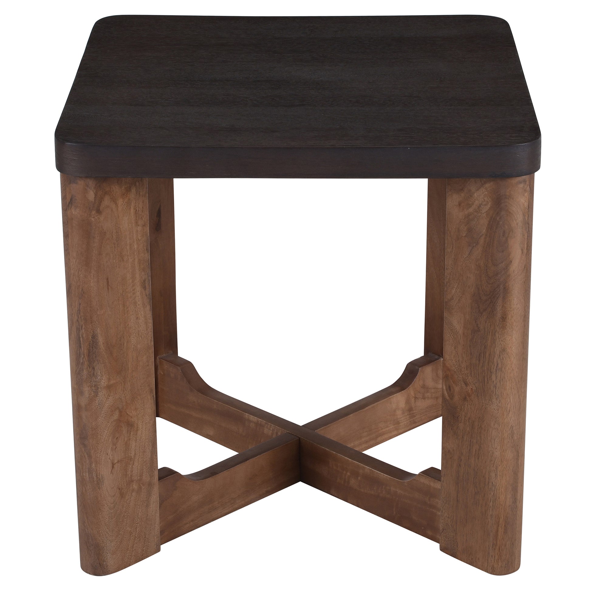Merano Mango Wood Accent Table - Mocha Two-Toned Finish-DECOROLALA