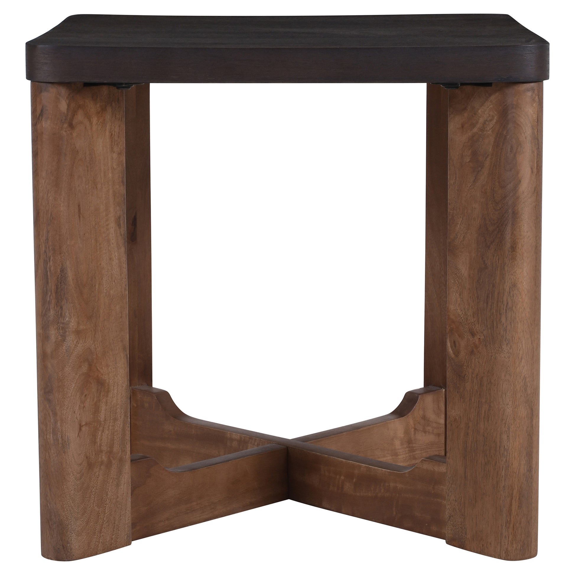 Merano Mango Wood Accent Table - Mocha Two-Toned Finish-DECOROLALA