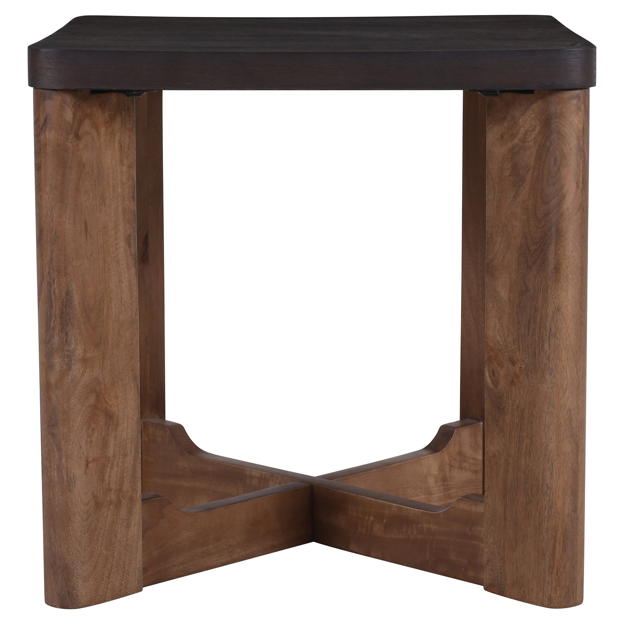Merano Mango Wood Accent Table - Mocha Two-Toned Finish-DECOROLALA