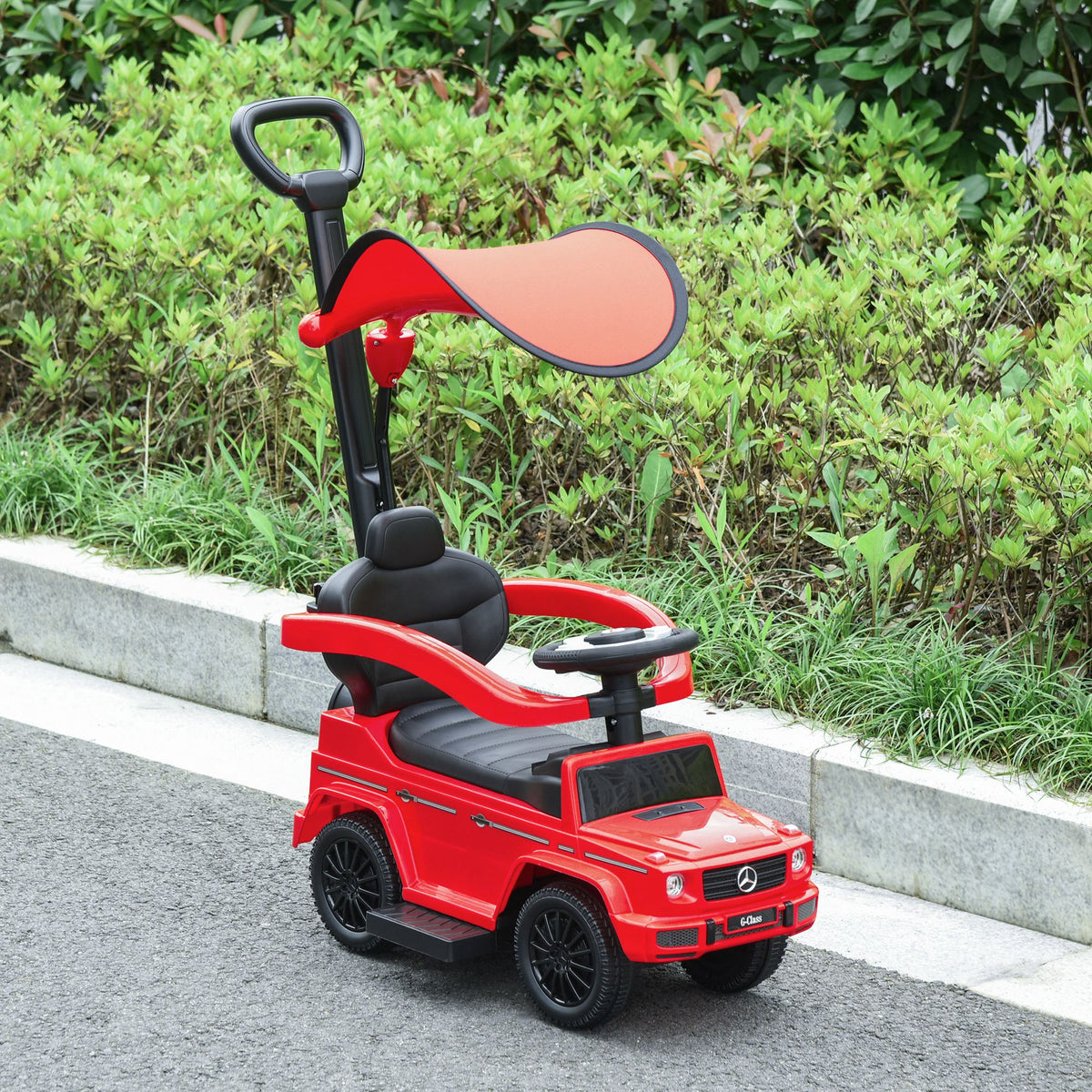 Mercedes-Benz G350 Licensed Push Car, 3-in-1 Toddler Sliding Car with Horn, Steering, Foot Rest, Seat Storage-Toys & Games > Baby & Toddler Toys > Riding & Rocking Toys > Push Cars for Toddlers-DECOROLALA