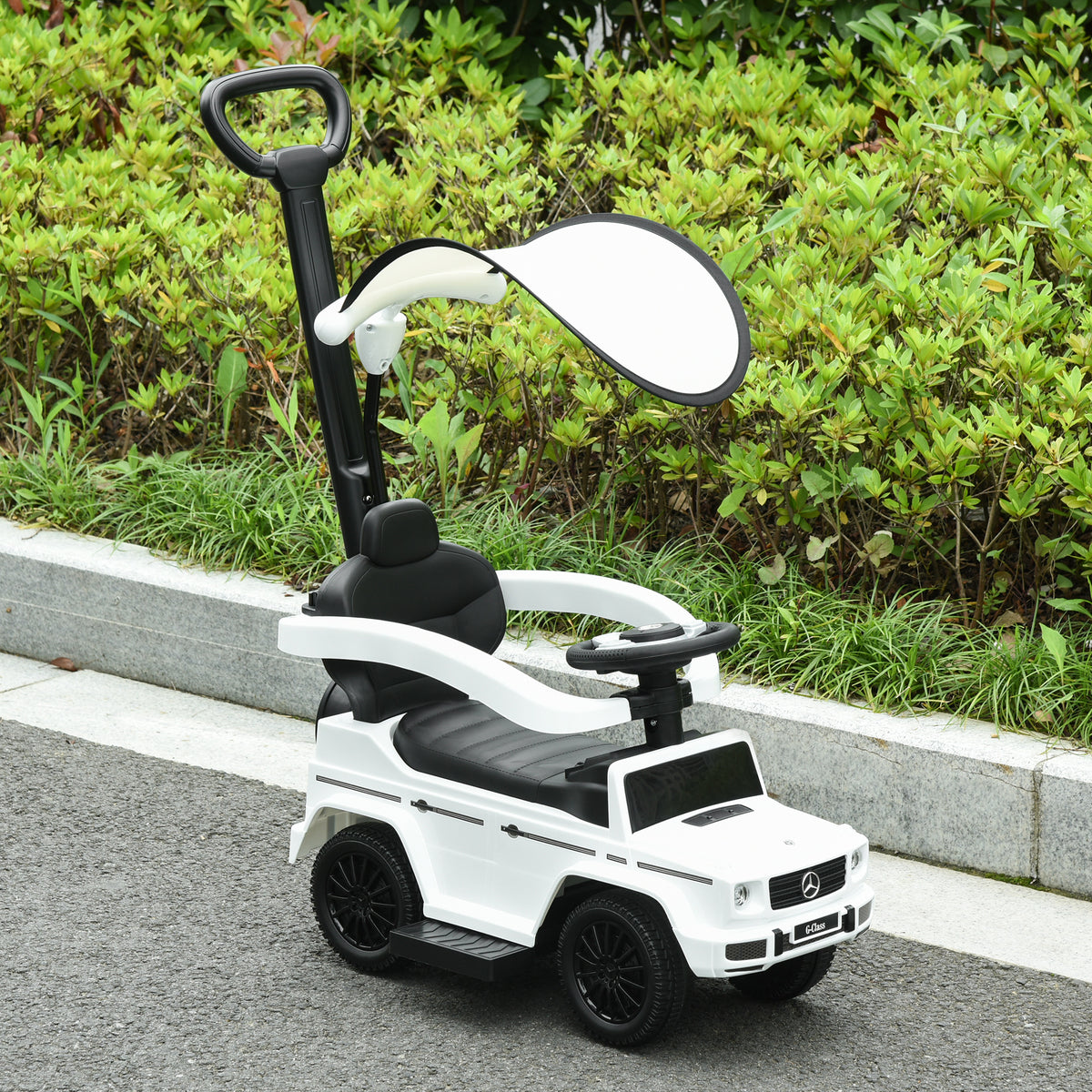 Mercedes-Benz G350 Licensed Push Car, 3-in-1 Toddler Sliding Car with Horn, Steering, Foot Rest, Seat Storage-Toys & Games > Baby & Toddler Toys > Riding & Rocking Toys > Push Cars for Toddlers-DECOROLALA