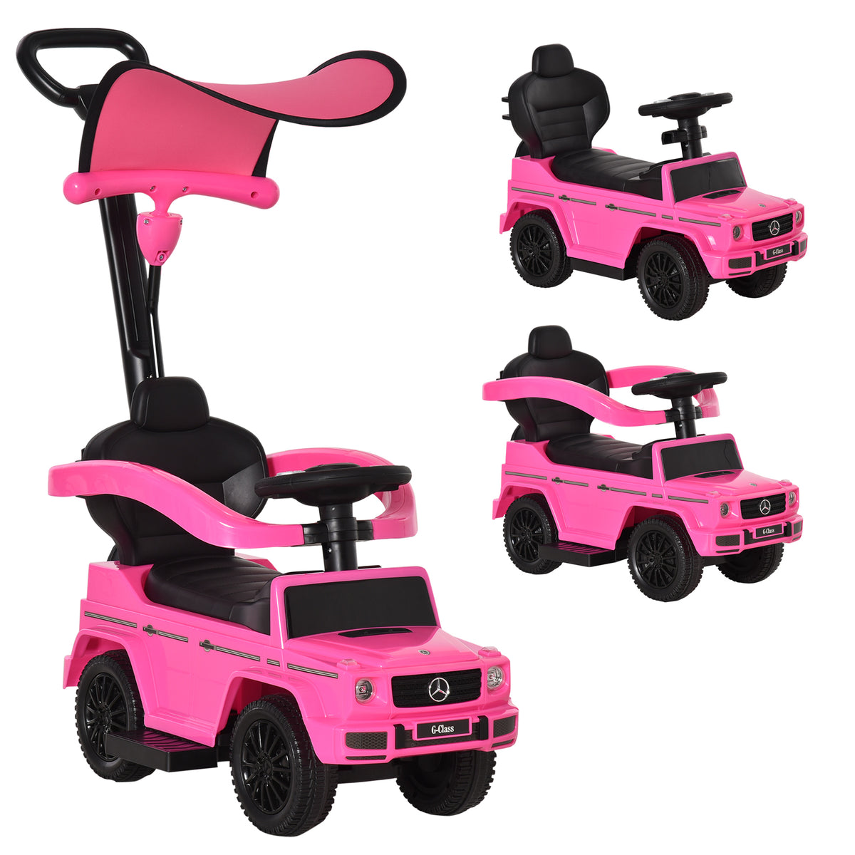 Mercedes-Benz G350 Licensed Push Car, 3-in-1 Toddler Sliding Car with Horn, Steering, Foot Rest, Seat Storage-Toys & Games > Baby & Toddler Toys > Riding & Rocking Toys > Push Cars for Toddlers-DECOROLALA