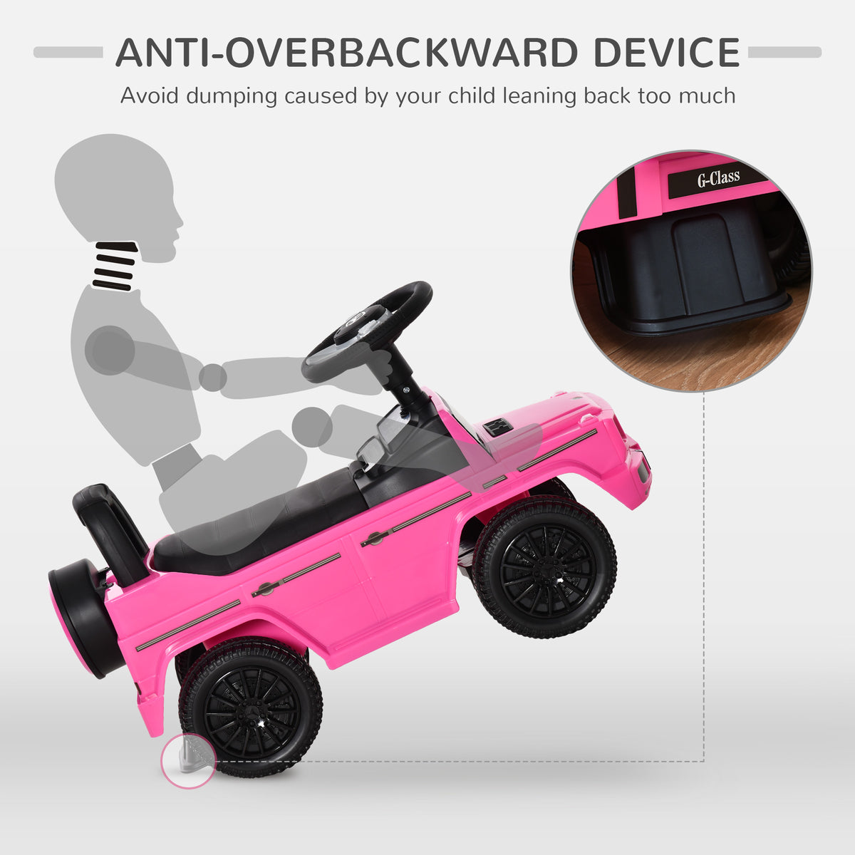 Compatible Baby Toddler Push Car Foot-to-Floor Ride-On Wheel Mercedes-Benz G350 Licensed-Toys & Games > Baby & Toddler Toys > Riding & Rocking Toys > Push Cars for Toddlers-DECOROLALA