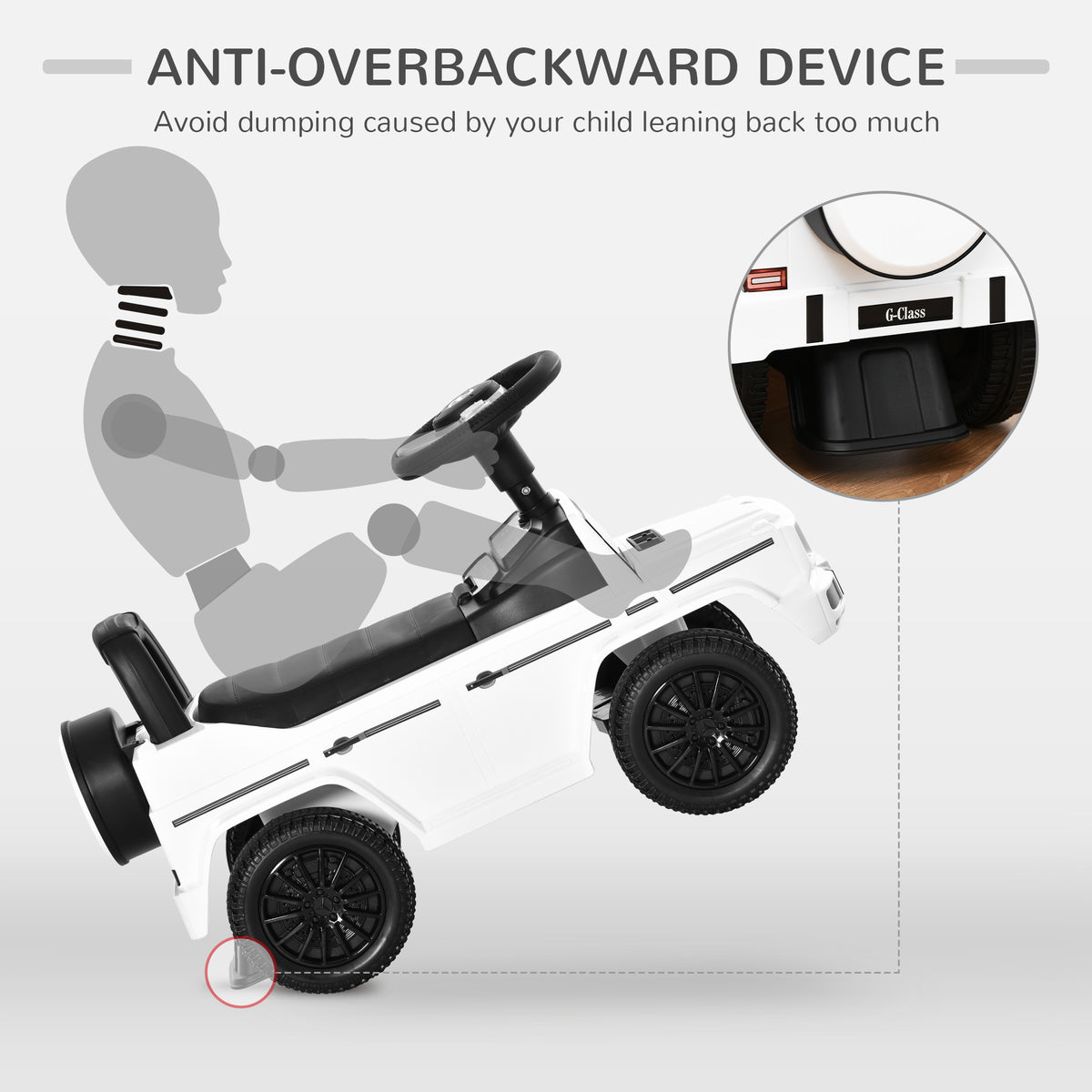 Compatible Baby Toddler Push Car Foot-to-Floor Ride-On Wheel Mercedes-Benz G350 Licensed-Toys & Games > Baby & Toddler Toys > Riding & Rocking Toys > Push Cars for Toddlers-DECOROLALA