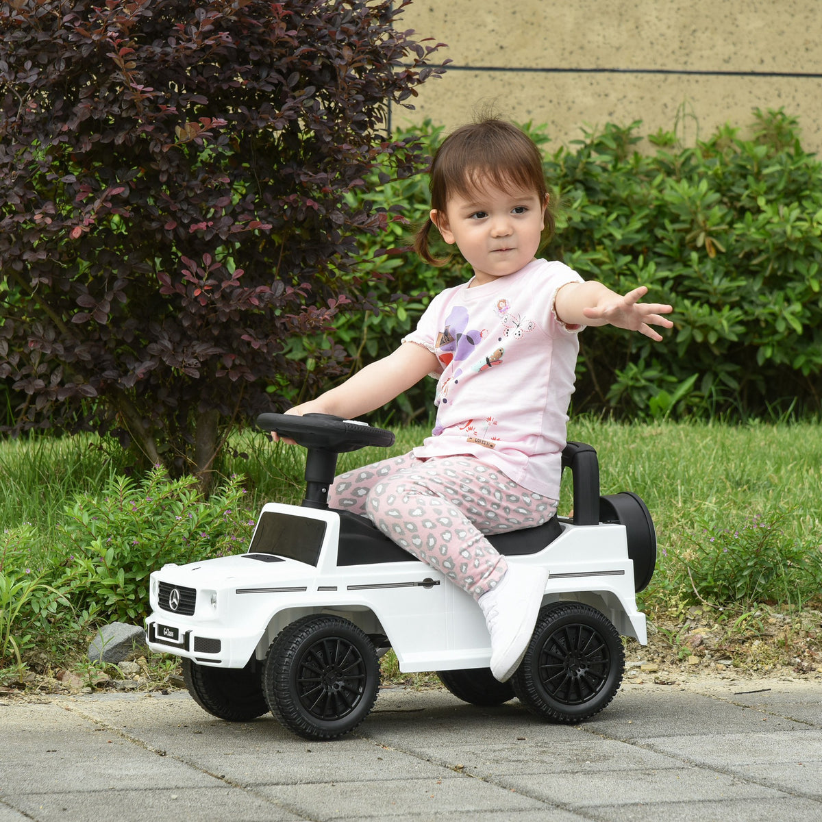 Compatible Baby Toddler Push Car Foot-to-Floor Ride-On Wheel Mercedes-Benz G350 Licensed-Toys & Games > Baby & Toddler Toys > Riding & Rocking Toys > Push Cars for Toddlers-DECOROLALA