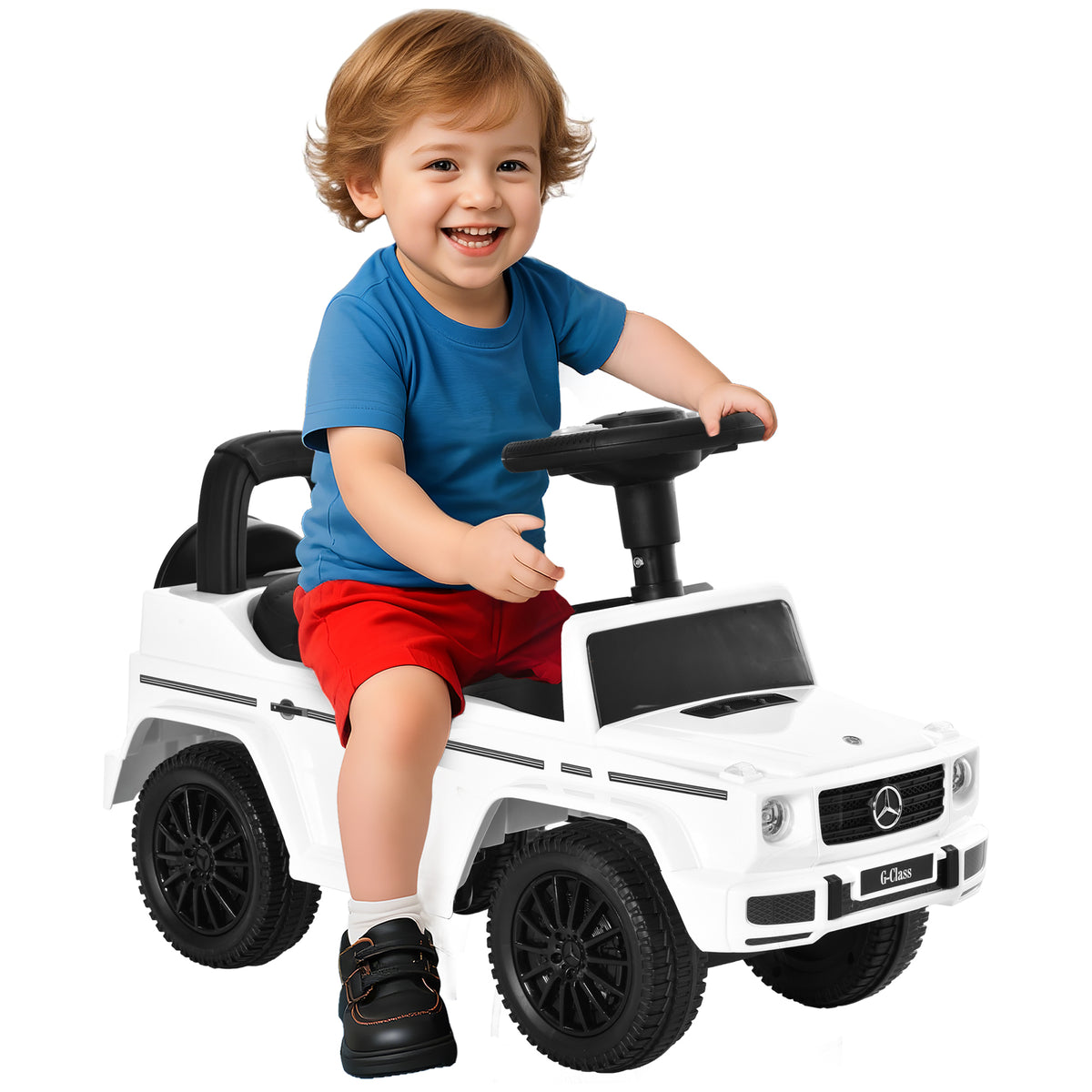 Compatible Baby Toddler Push Car Foot-to-Floor Ride-On Wheel Mercedes-Benz G350 Licensed-Toys & Games > Baby & Toddler Toys > Riding & Rocking Toys > Push Cars for Toddlers-DECOROLALA