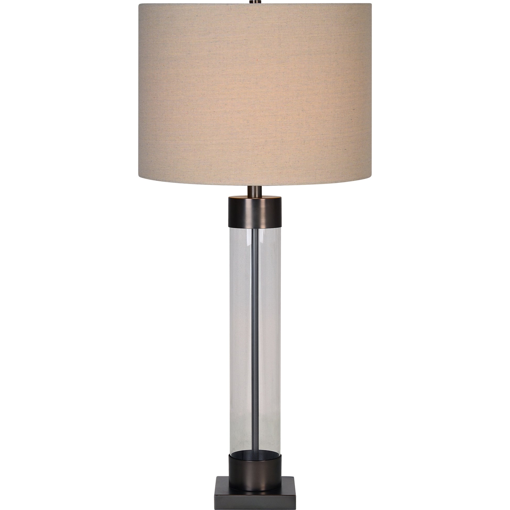 Meredith 33.25" Table Lamp, Clear Glass-Table Lamp-DECOROLALA