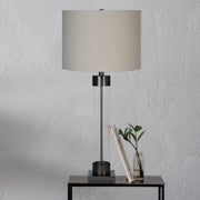 Meredith 33.25" Table Lamp, Clear Glass-Table Lamp-DECOROLALA