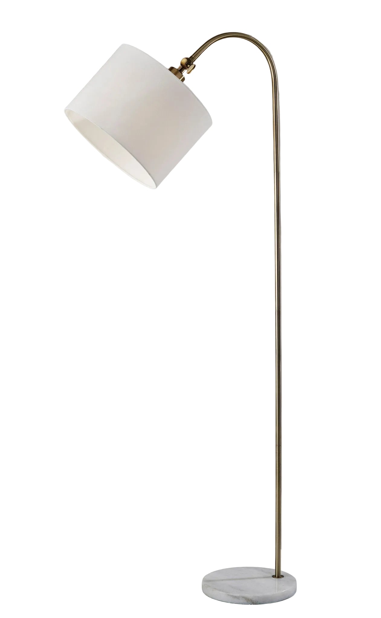 Meredith 59" Floor Lamp Antique Brass Arched-Lighting-DECOROLALA