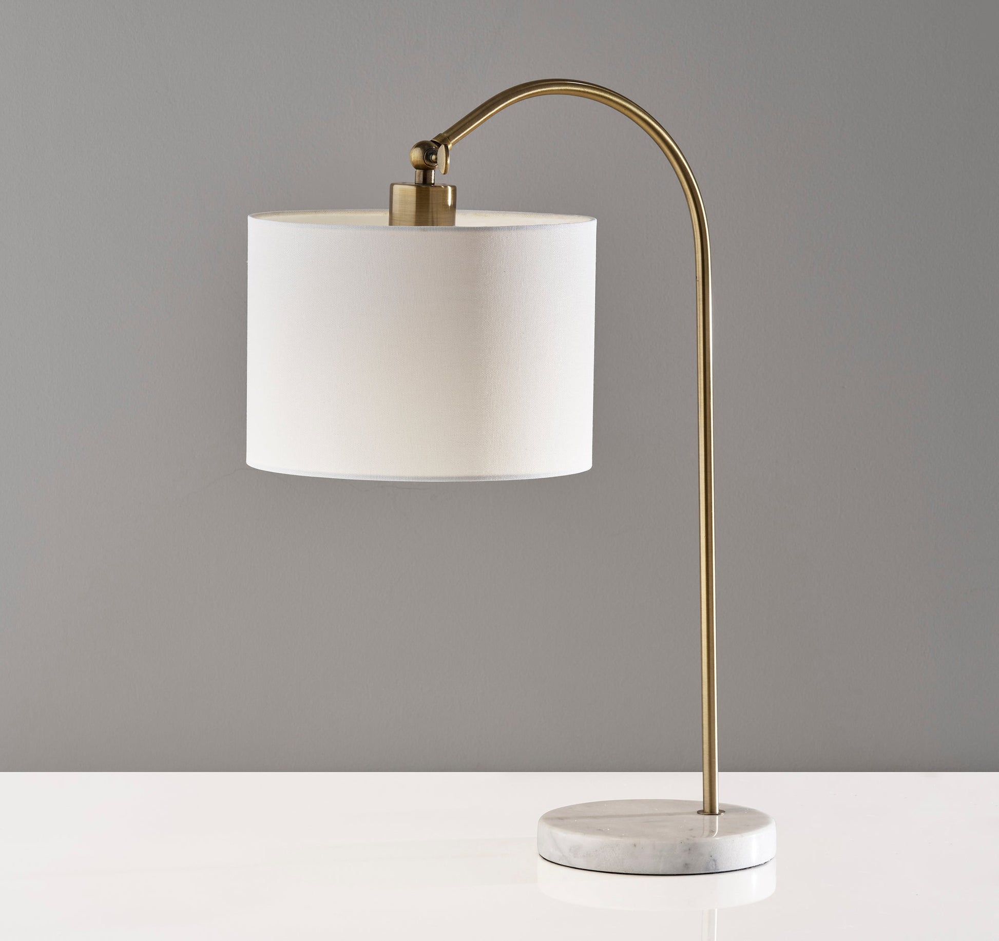 Meredith Table Lamp - Antique Brass 23.5" Marble-Lighting-DECOROLALA