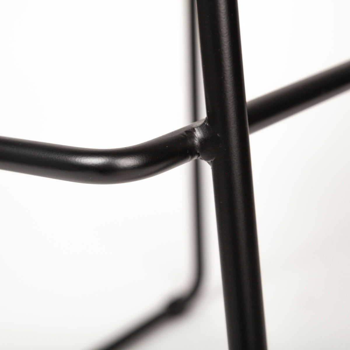 Meritt 37" Total Height Brown Leather Seat Black Metal Frame Stool-Bar Stools-DECOROLALA