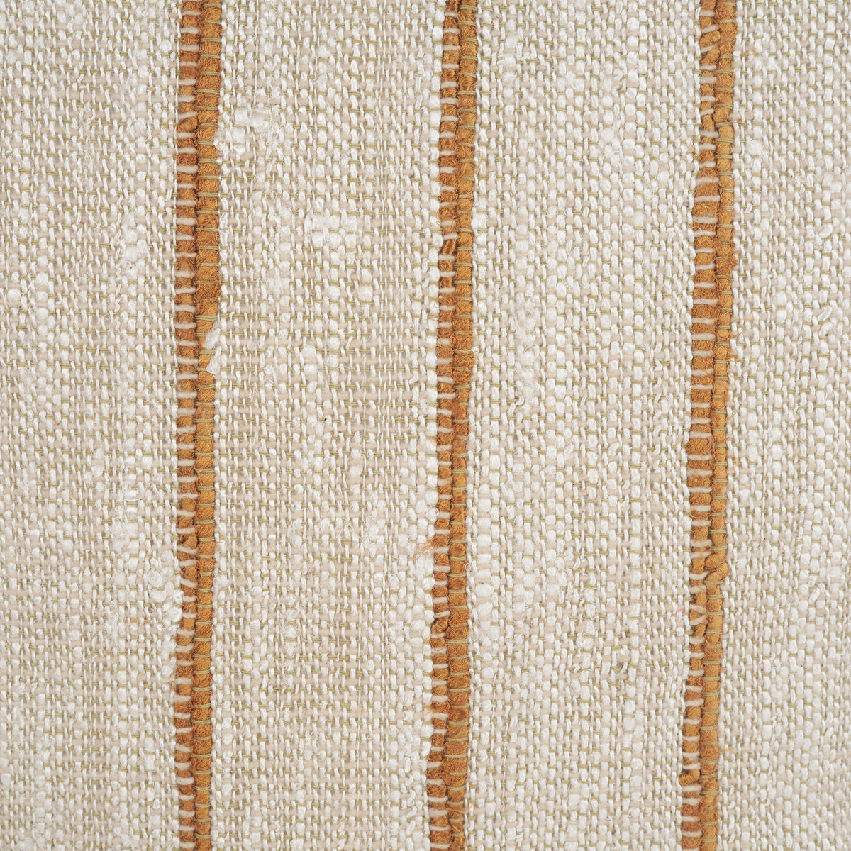 Merrick Square Beige & Orange Striped Pillow (min order qty 2)-Decorative Pillows-DECOROLALA
